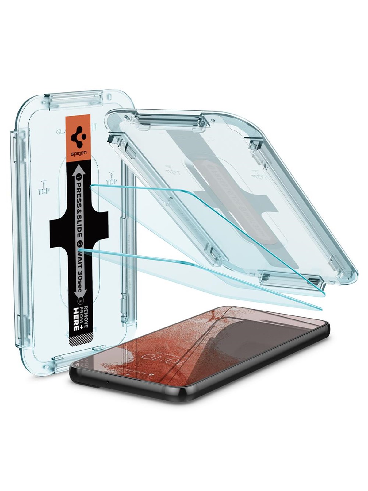 Spigen Glass tR EZ Fit 2 Pack - Samsung Galaxy S22, Beskyttelsesglas