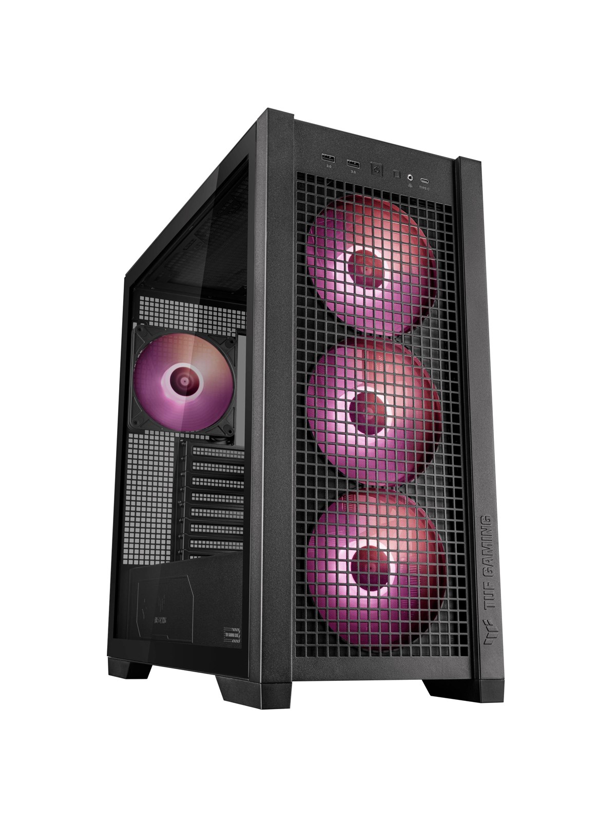 ASUS TUF Gaming GT302 - Kabinet - Miditower - Sort, Kabinet