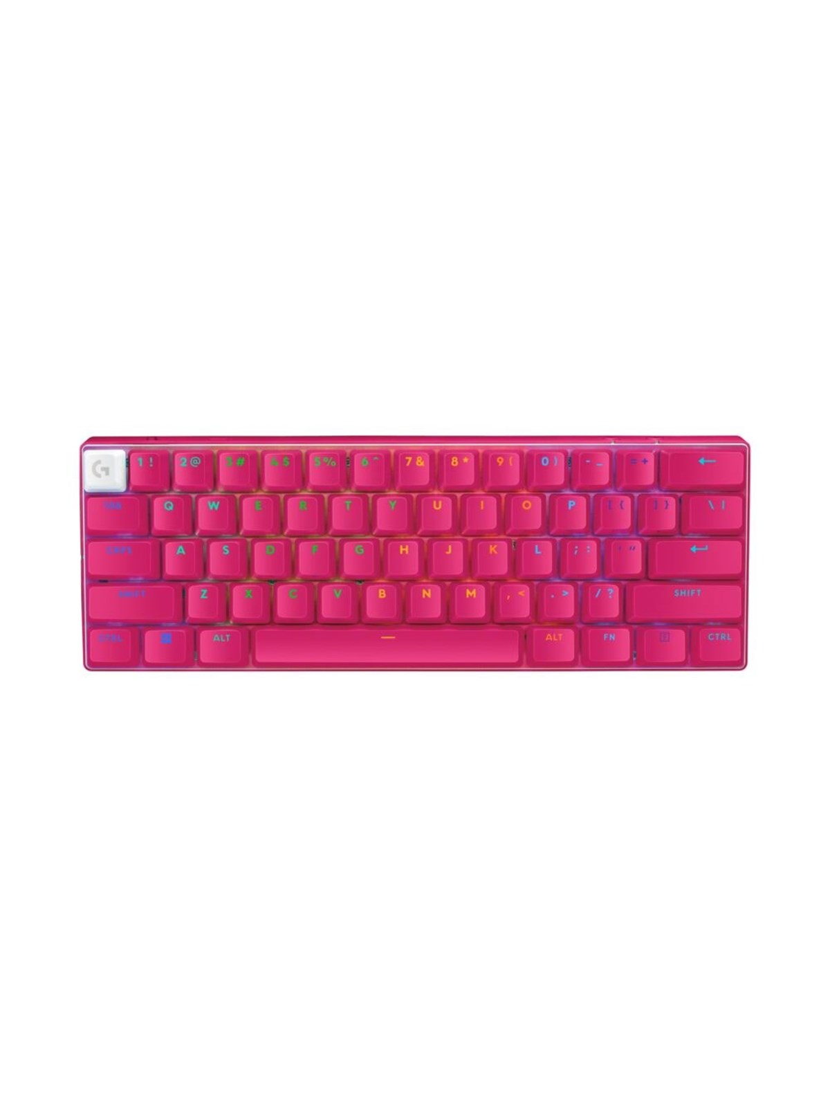 Logitech G PRO X 60 LIGHTSPEED - Gaming Tastatur - Uden Numpad - Amerikansk engelsk - Pink