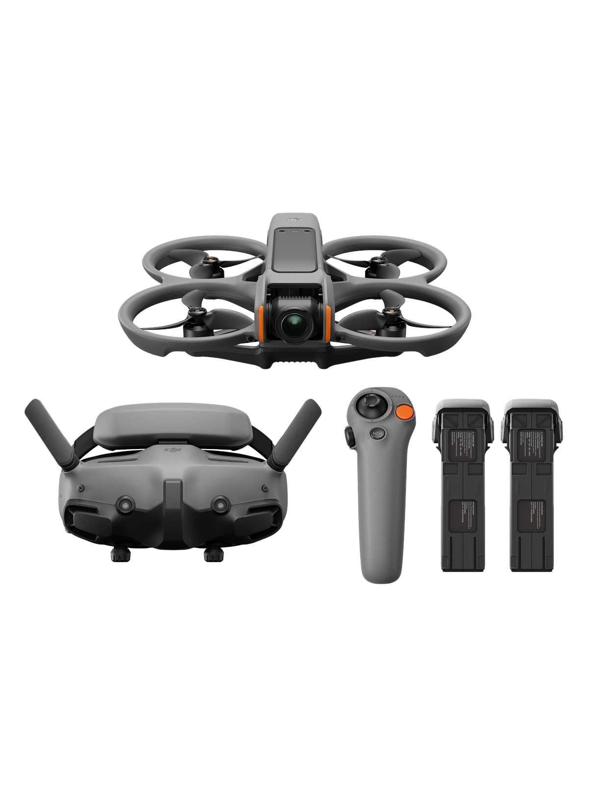 DJI - Avata 2 Fly More Combo - 2 ekstra batterier + Goggles 3 & RC Motion 3 - 377 g - C1