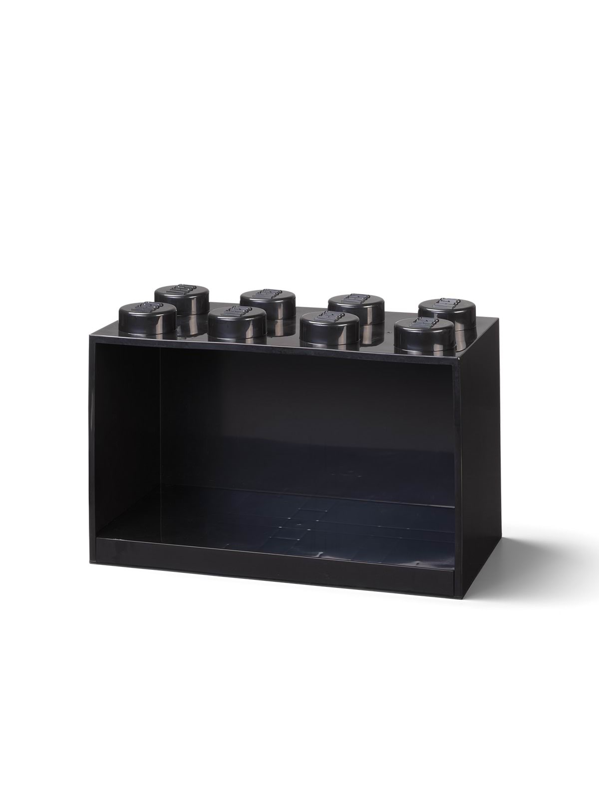 LEGO BRICK SHELF 8 KNOBS - BLACK
