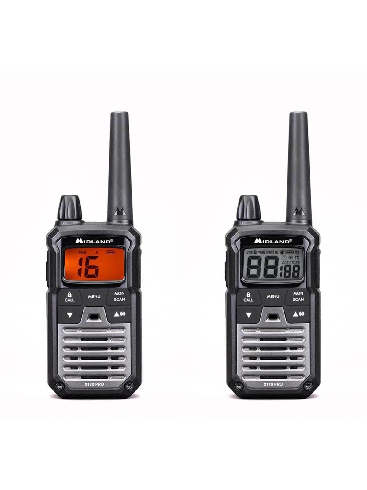 MIDLAND Walkie Talkie XT70 Pro Duo Black/Dark Grey, Walkie Talkie