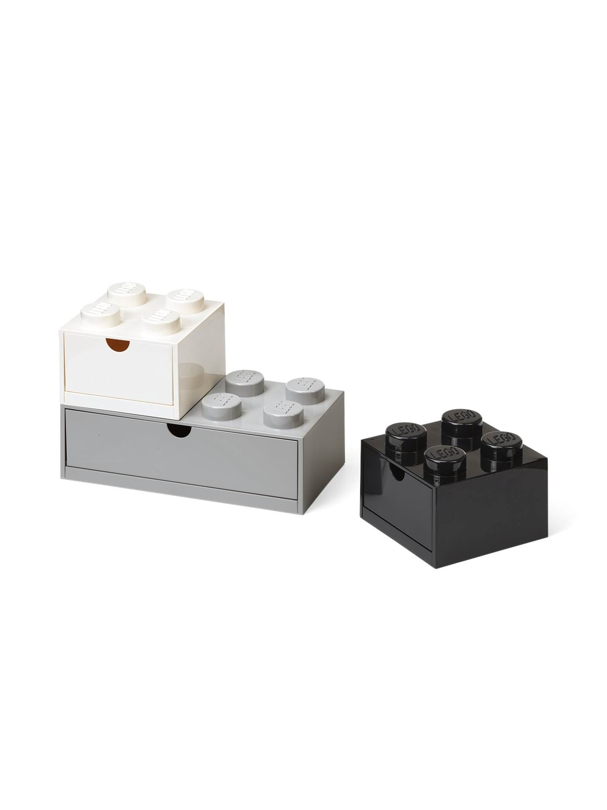 LEGO DESK DRAWER SET - BLACK GREY & WHITE