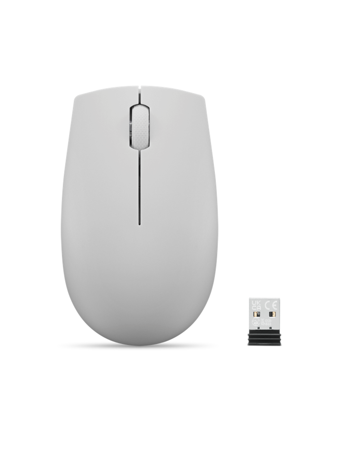 Lenovo 300 Wireless Compact - Mus - Optisk - 3 knapper - Grå, Mus