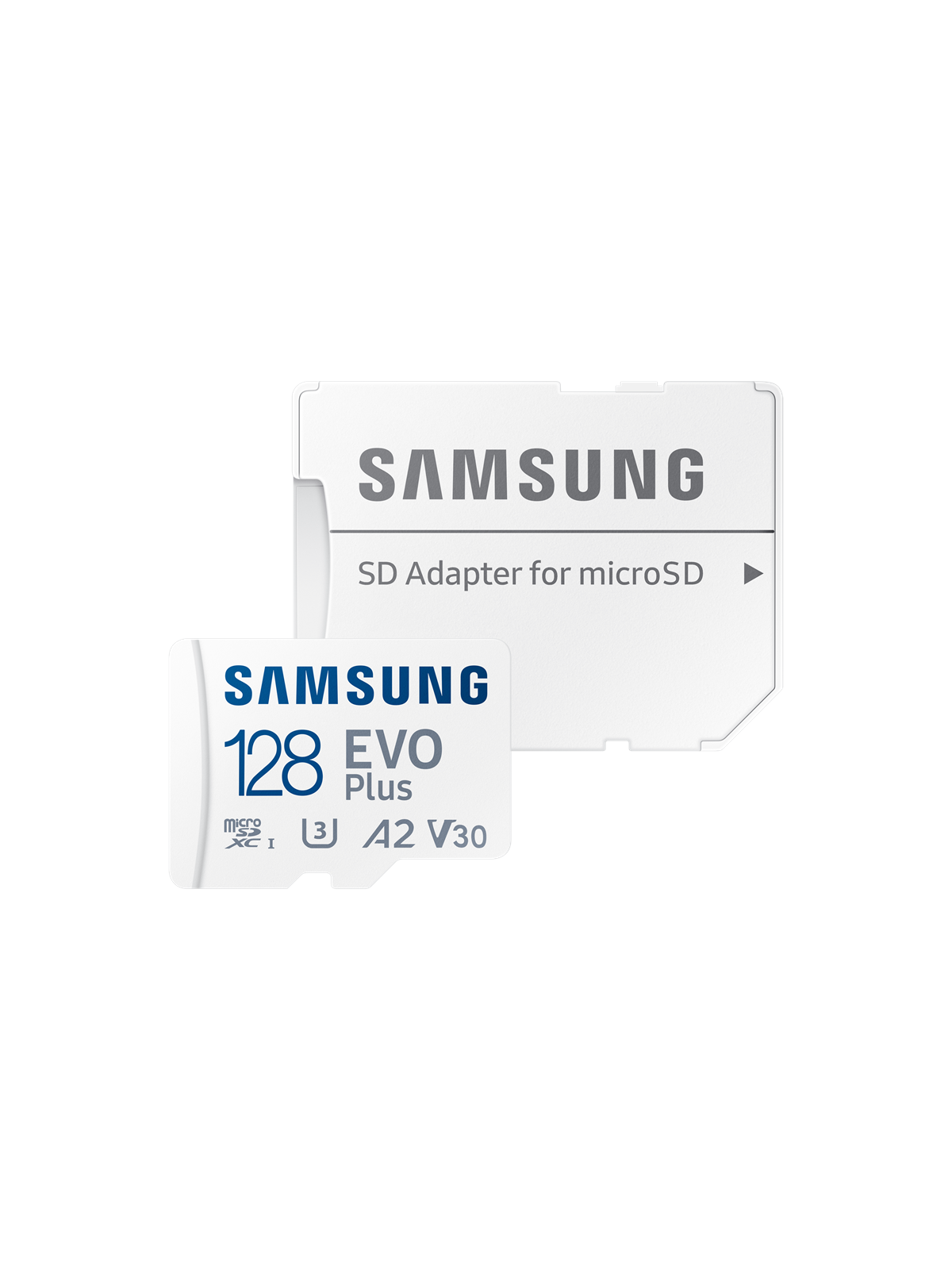 Samsung EVO Plus microSD/SD - 160MB/s - 128GB, Hukommelseskort
