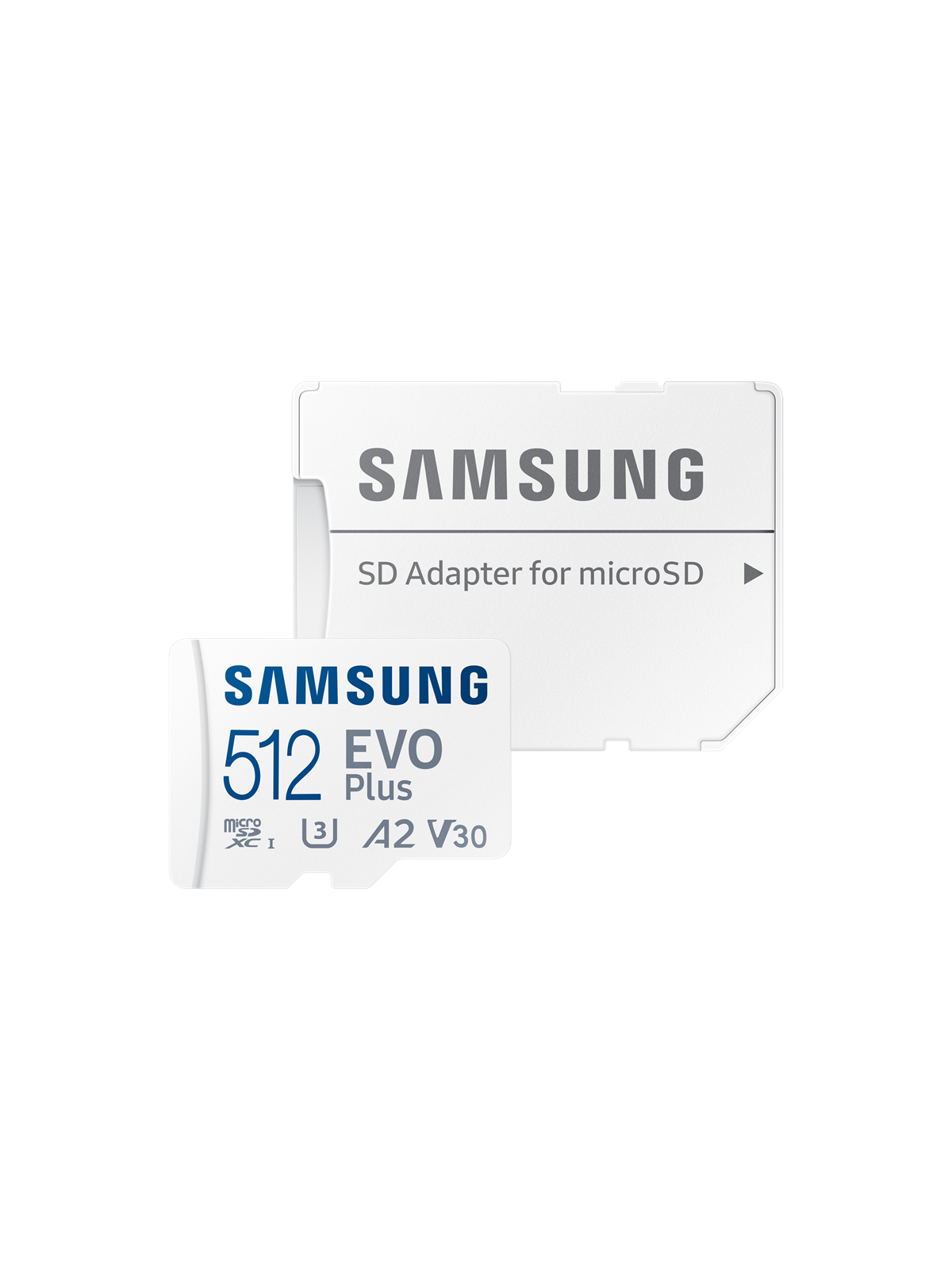 Samsung EVO Plus microSD/SD - 160MB/s - 512GB, Hukommelseskort