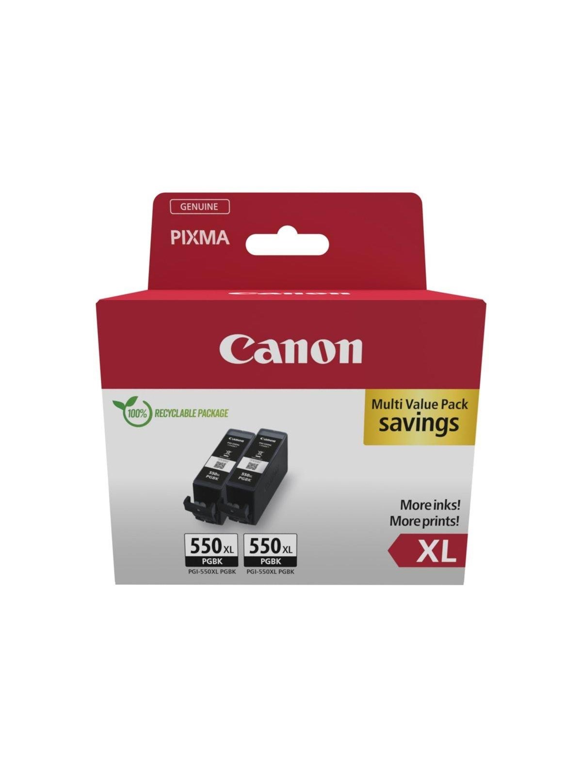 Canon PGI 550XLx2 / 6431B010 High Black, Printerpatron Og Toner