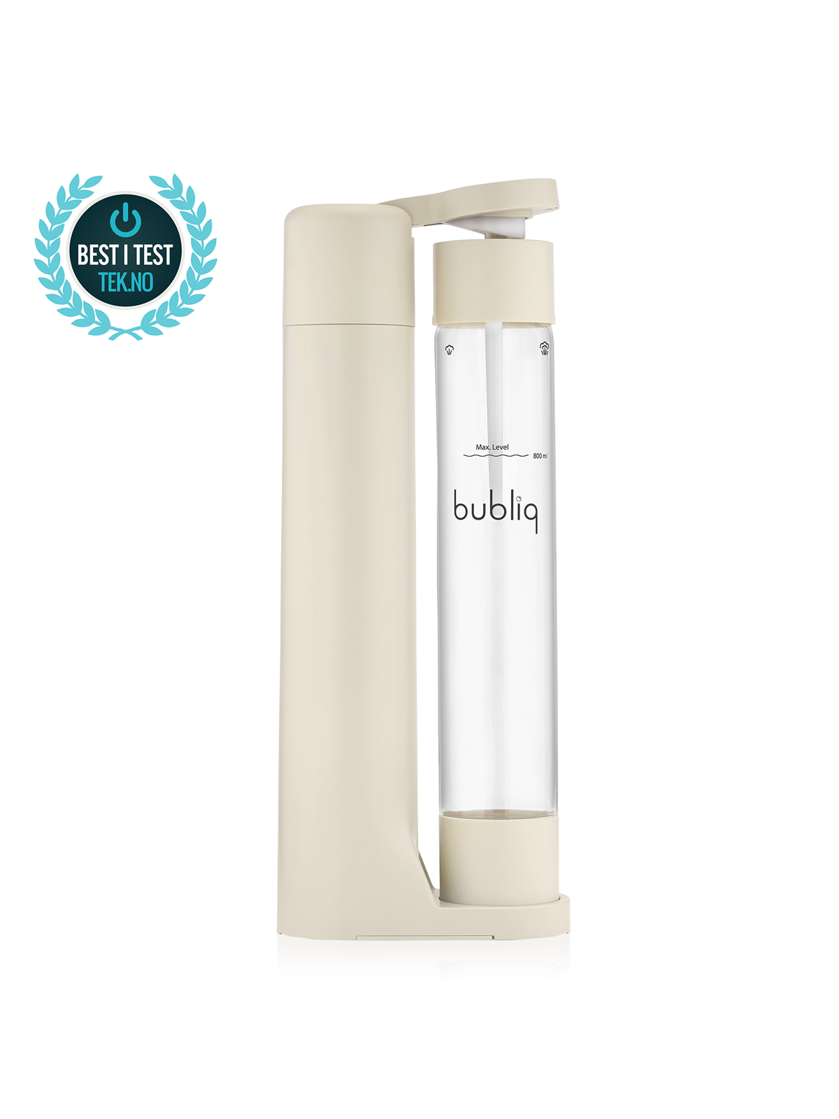 Bubliq Beige bubliq drink carbonator incl. gas cylinder, Sodavandsmaskine