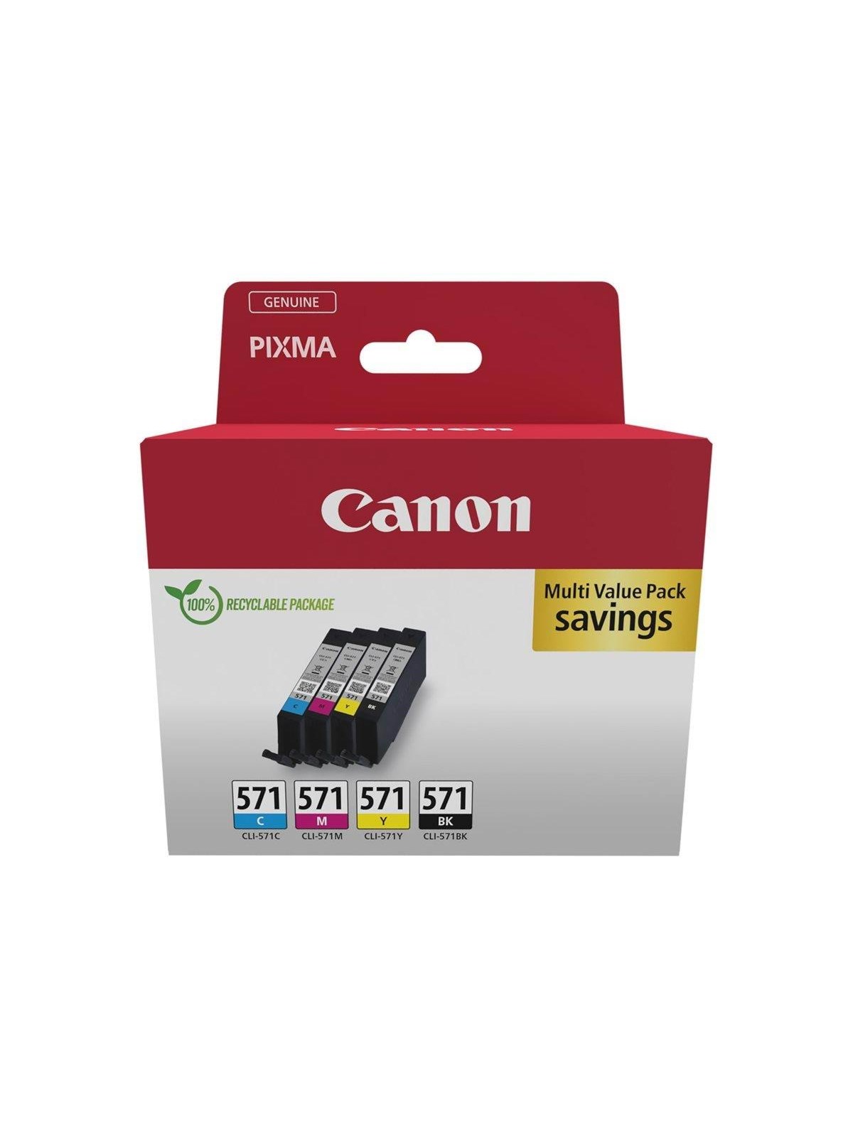 Canon CLI-571 / 0386C008 C/M/Y/BK Multi, Printerpatron Og Toner