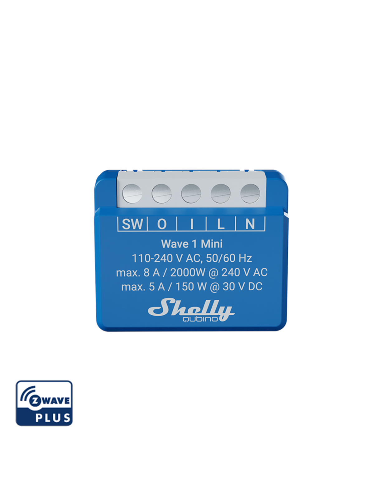Shelly Qubino Wave 1 Mini - Z-Wave relæ med potentialfrit kontaktsæt, Smart Home