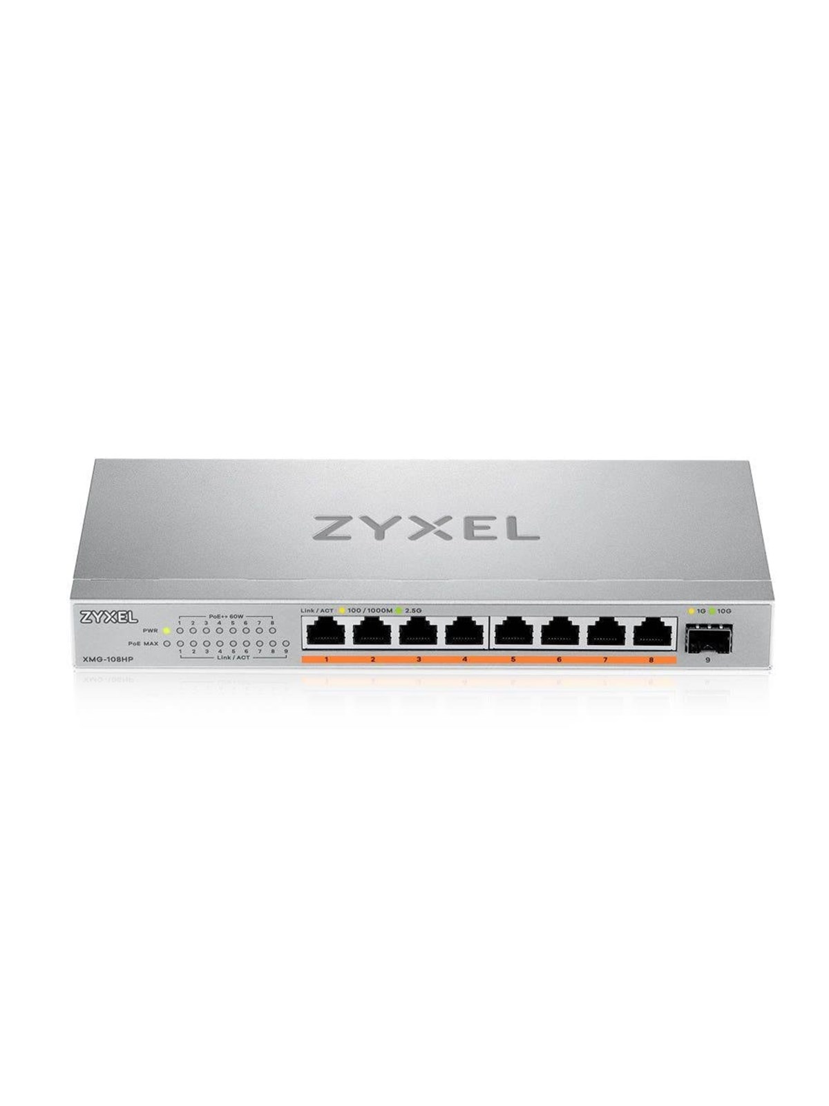 ZyXEL XMG-108HP 8-Port 2.5G Unmanaged Switch 10G Uplink, Switch