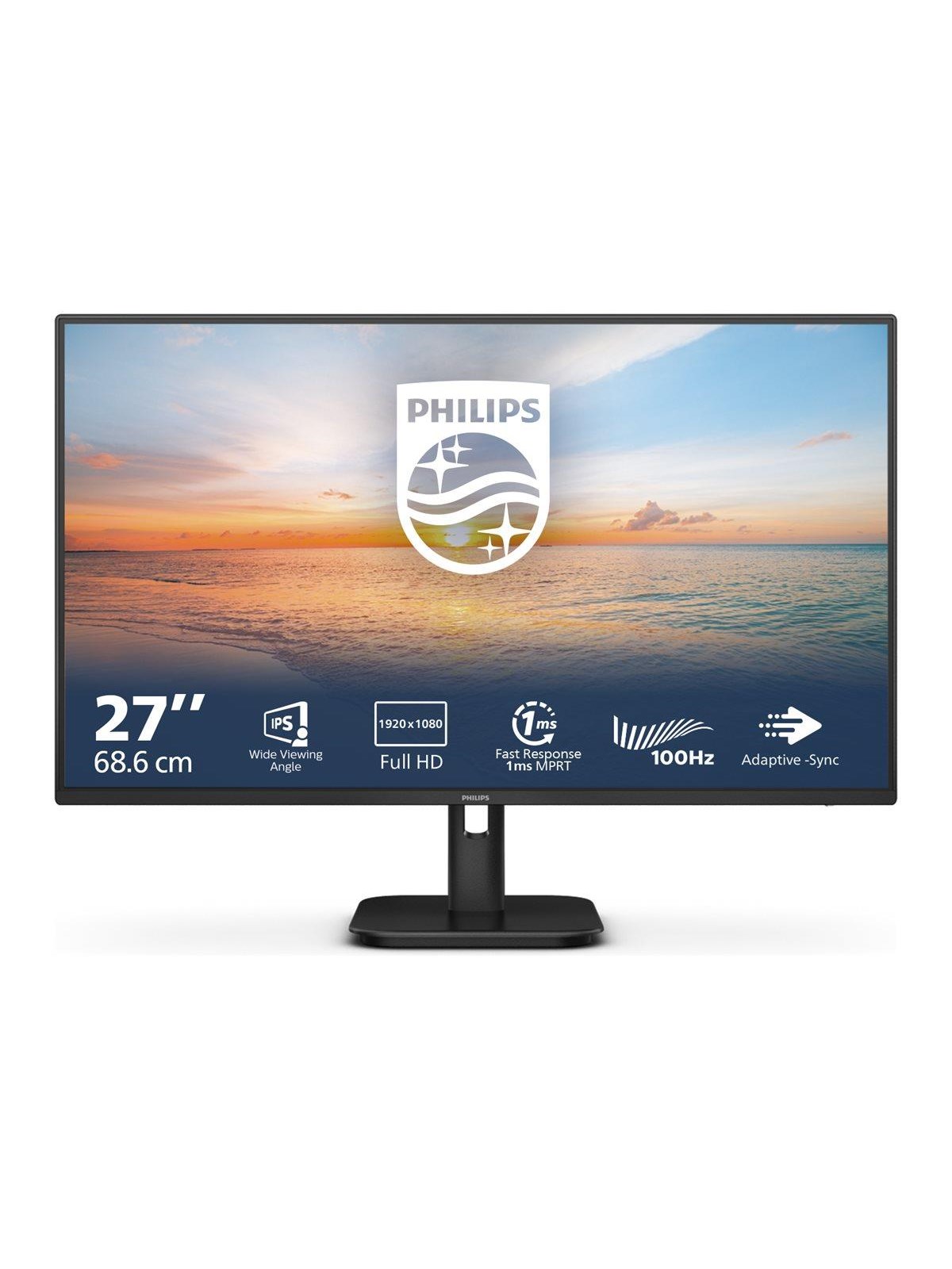 27" Philips 27E1N1100A - 1920x1080 (FHD) - 100Hz - IPS, Computerskærm