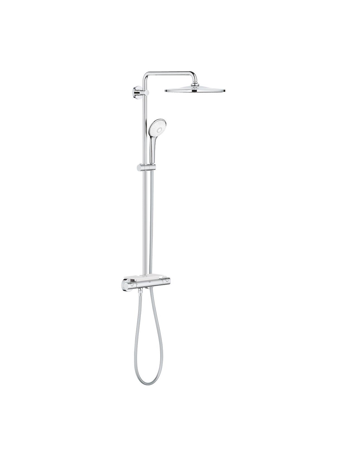 Grohe Euphoria 310 brusesystem med termostat til væg, krom, Bruser