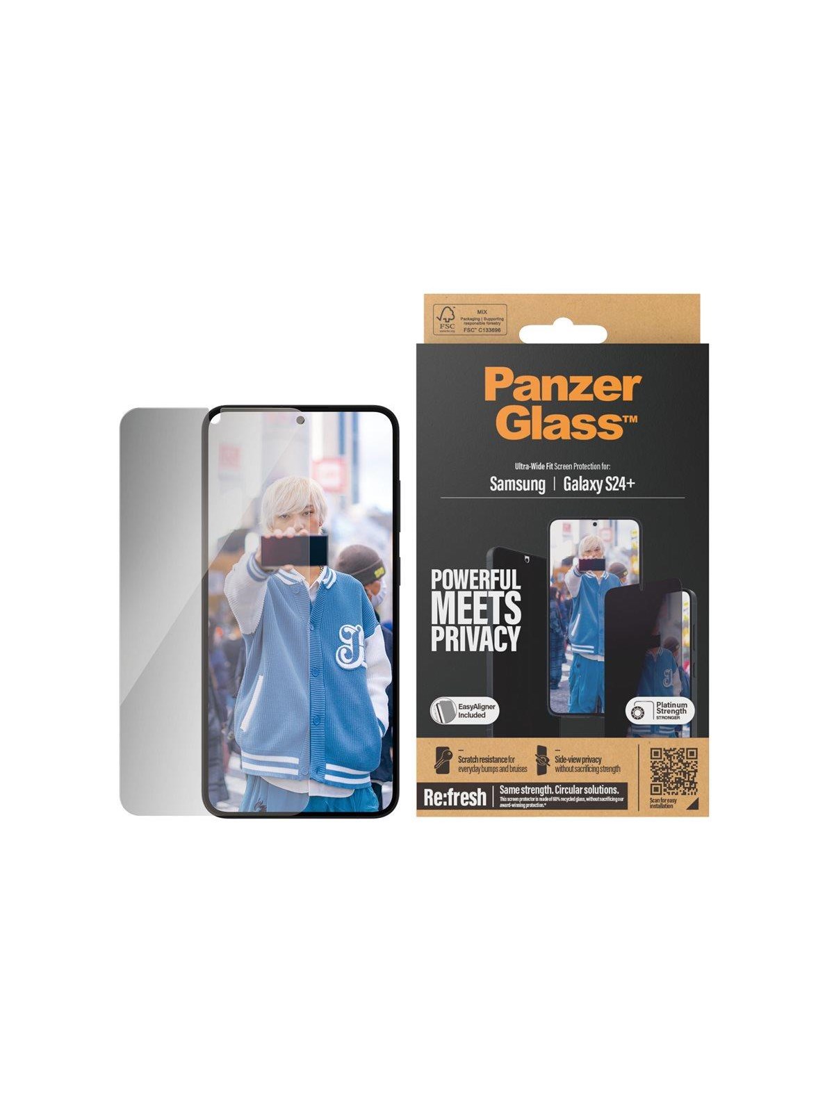 PanzerGlass Privacy Screen Protector Samsung Galaxy S24 Plus | Ultra-Wide Fit w. EasyAligner