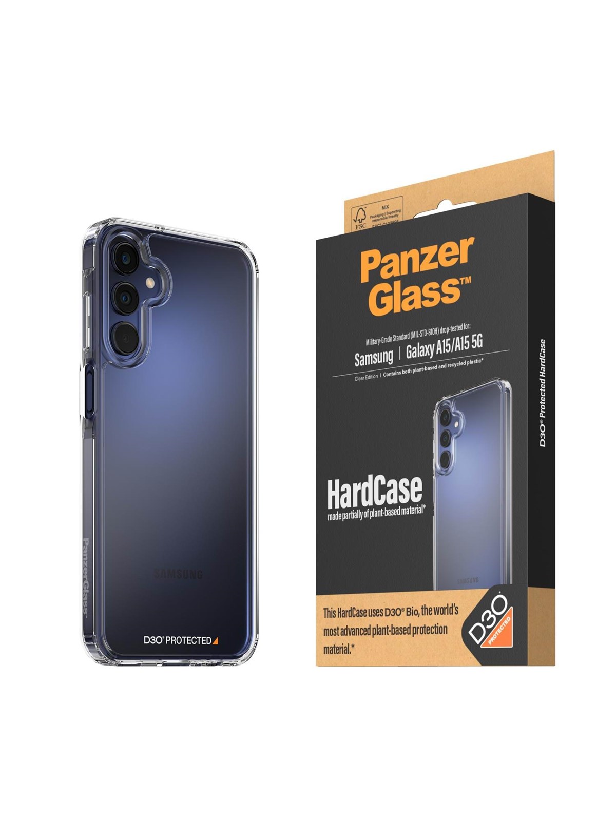 PanzerGlass HardCase with D3O Samsung Galaxy A15 | A15 5G, Mobilcover