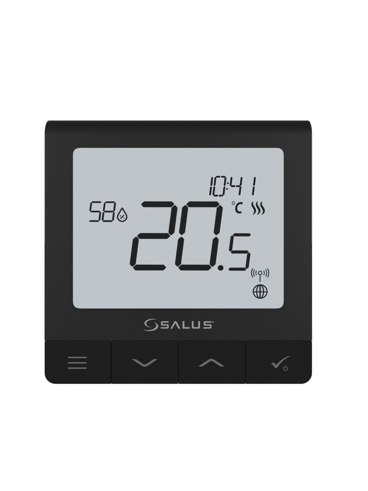 Salus Rumtermostat Quantum SQ610BRF trådløs, sort, Pumpe