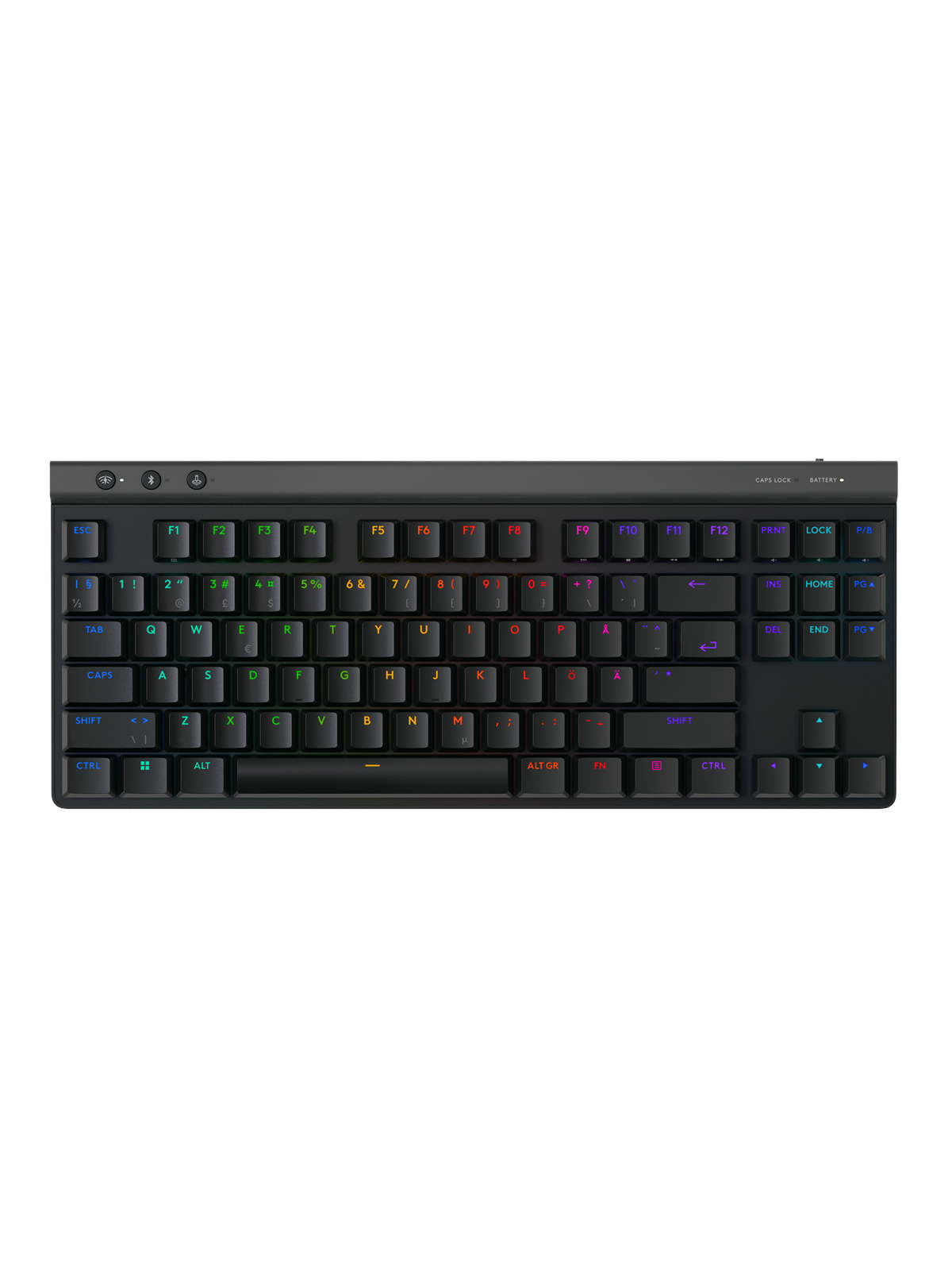 Logitech G515 LIGHTSPEED TKL - Tactile - Gaming Tastatur - Uden Numpad - Nordisk - Sort