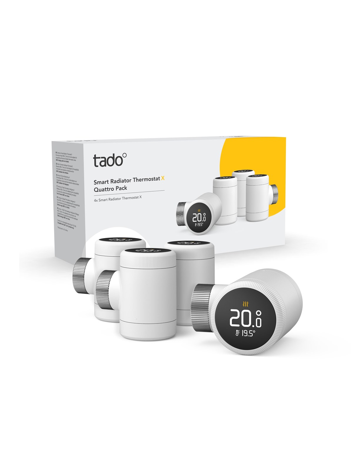 tado Smart Radiator Thermostat X - Quattro pack, Smart Home