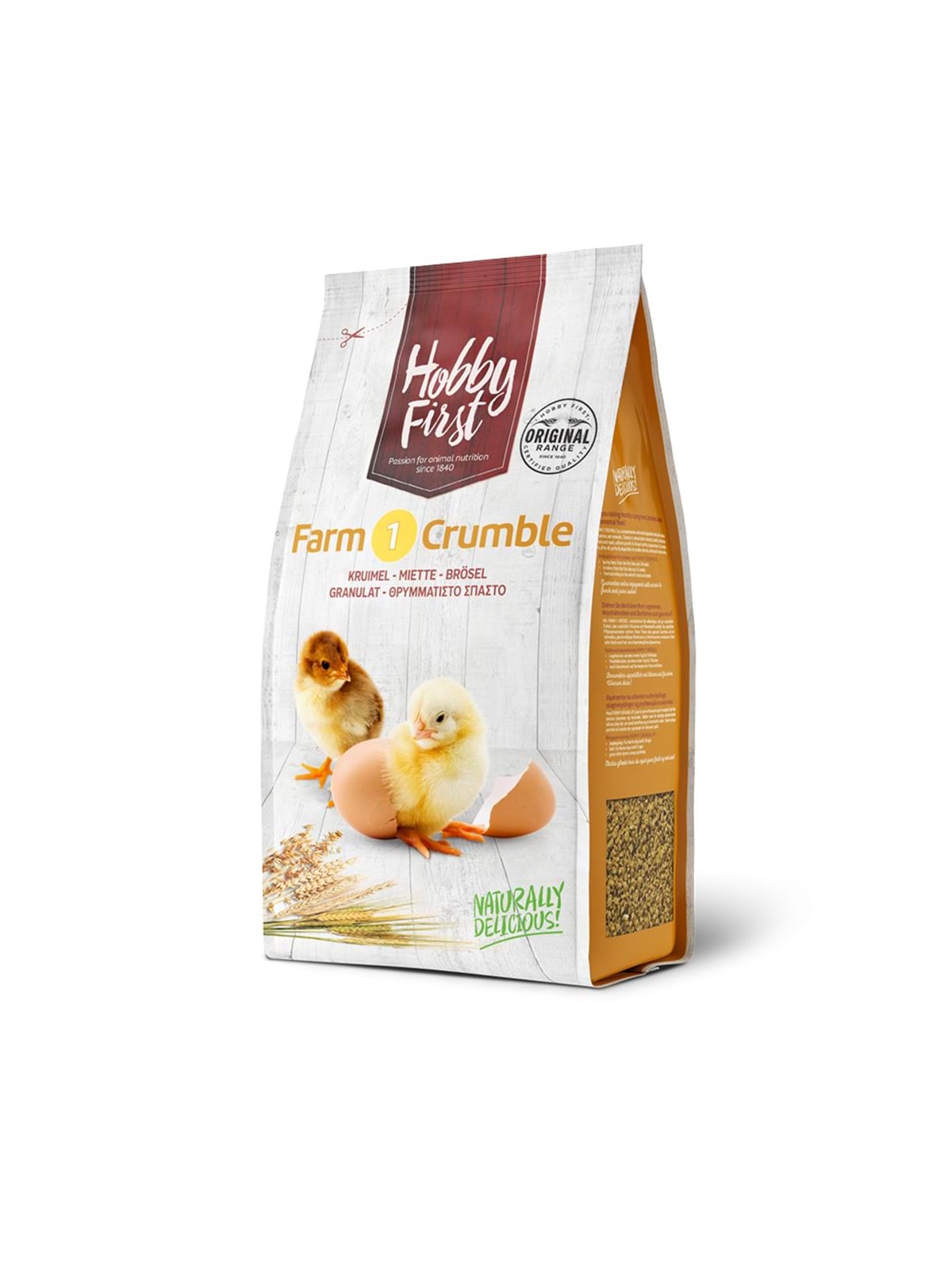 Hobby First Farm 1 Crumble Starter Feed for Chicks 4kg, Fuglefoder Snacks Vitaminer
