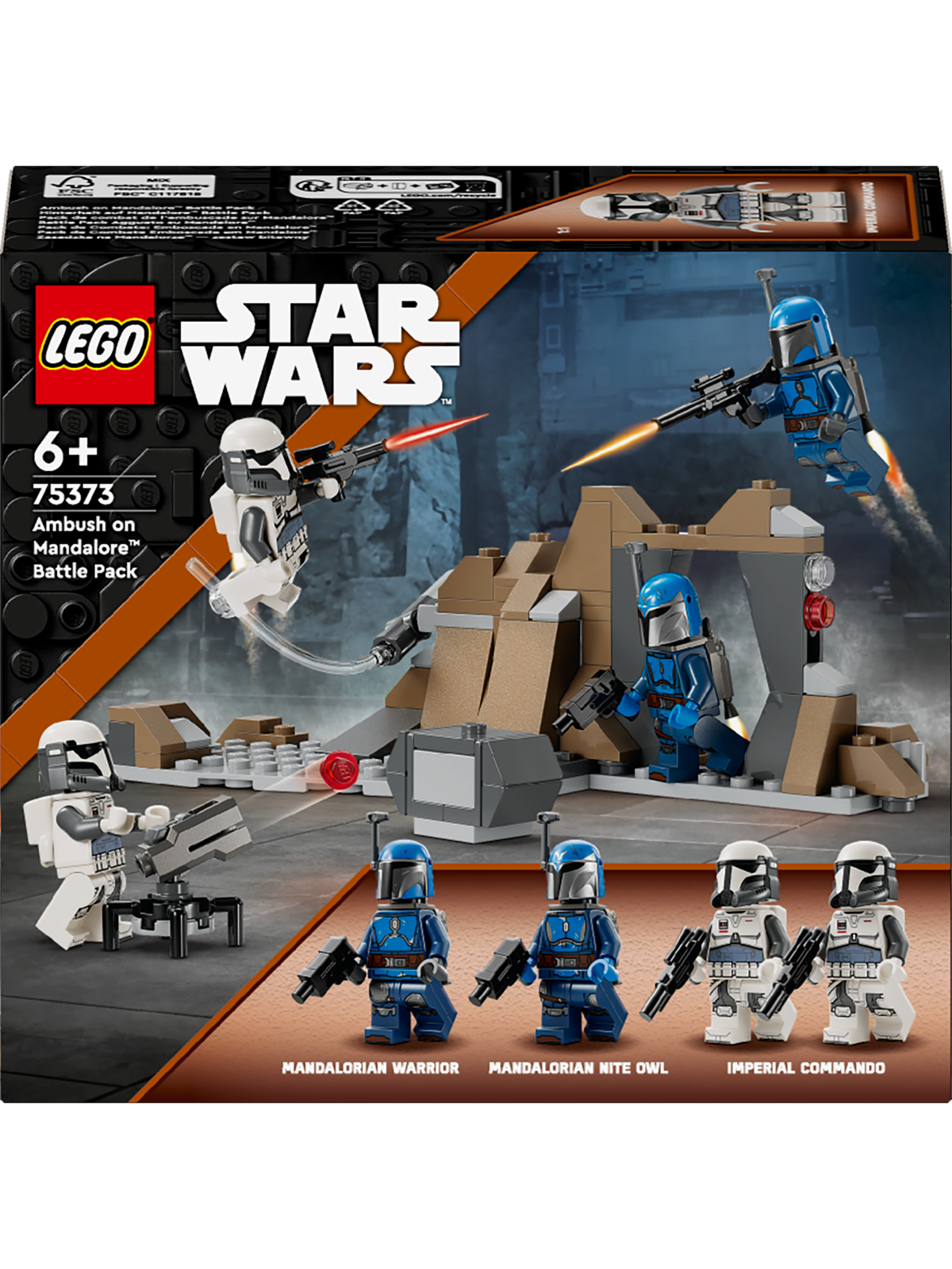 LEGO Star Wars 75373 Battle Pack med bagholdet på Mandalore