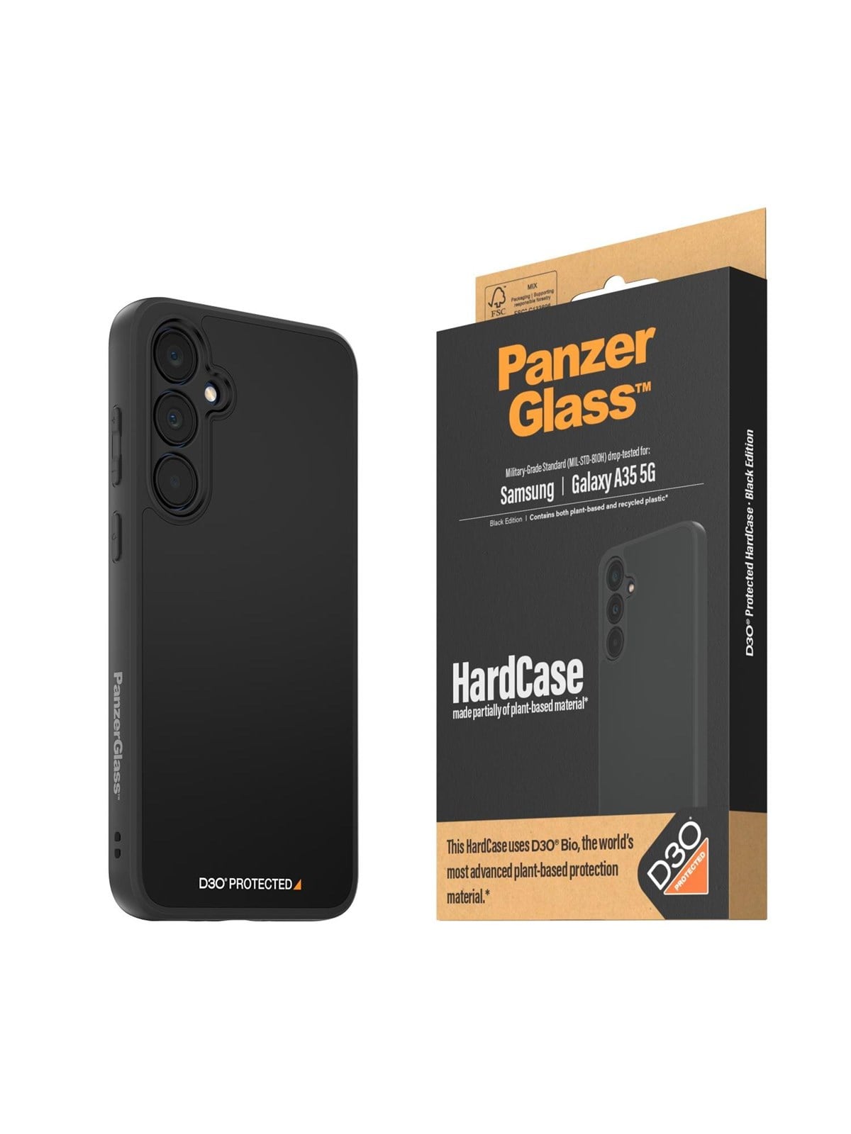 PanzerGlass HardCase with D3O Samsung Galaxy A35 5G | Black, Mobilcover