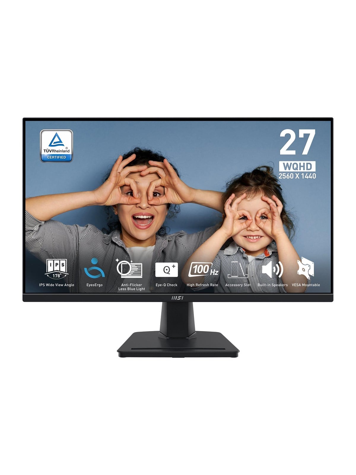 27" MSI PRO MP275Q | 2560x1440 | 100Hz | IPS, Computerskærm