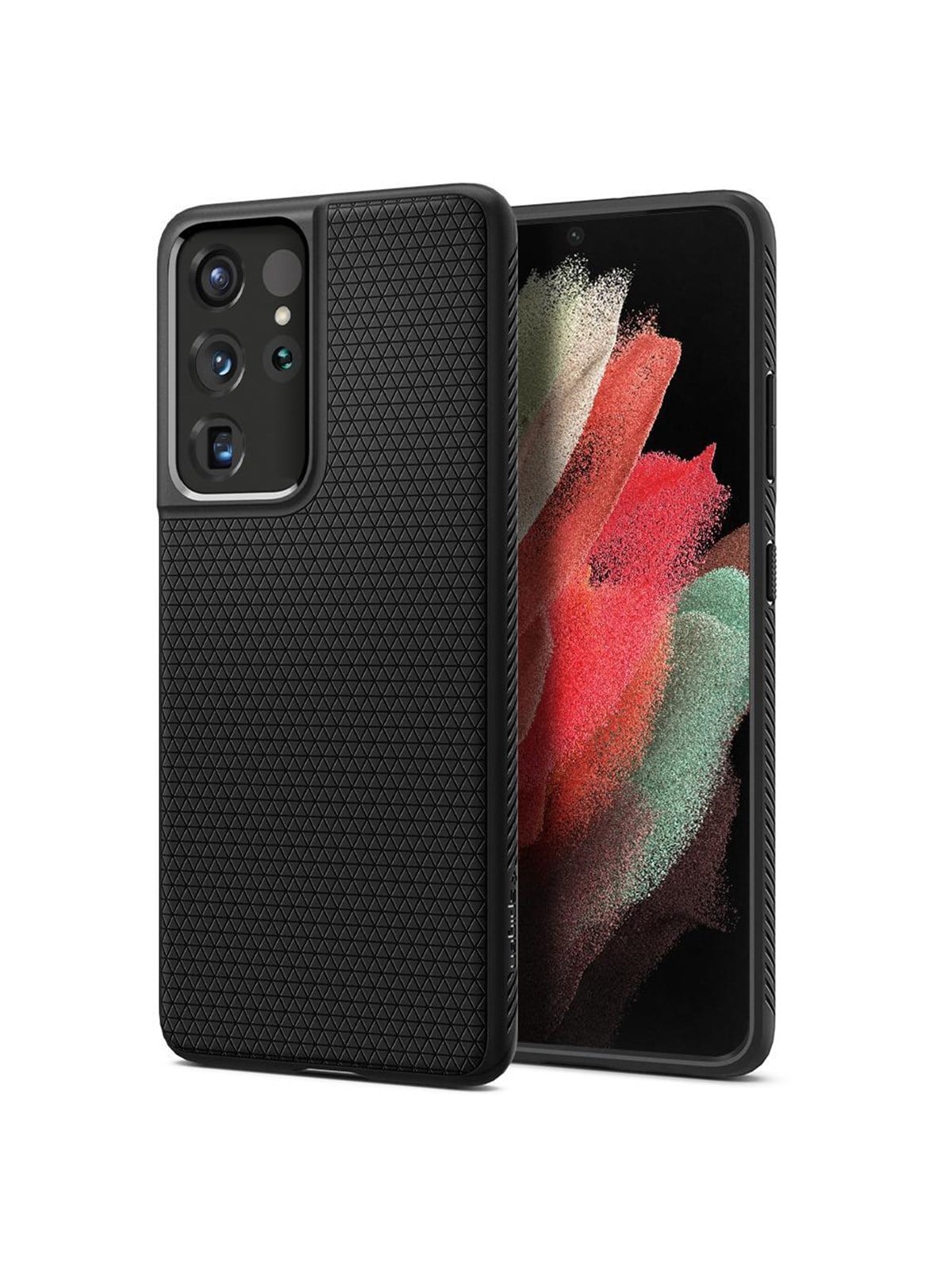 Spigen Liquid Air - black - Samsung Galaxy S21 Ultra, Mobilcover