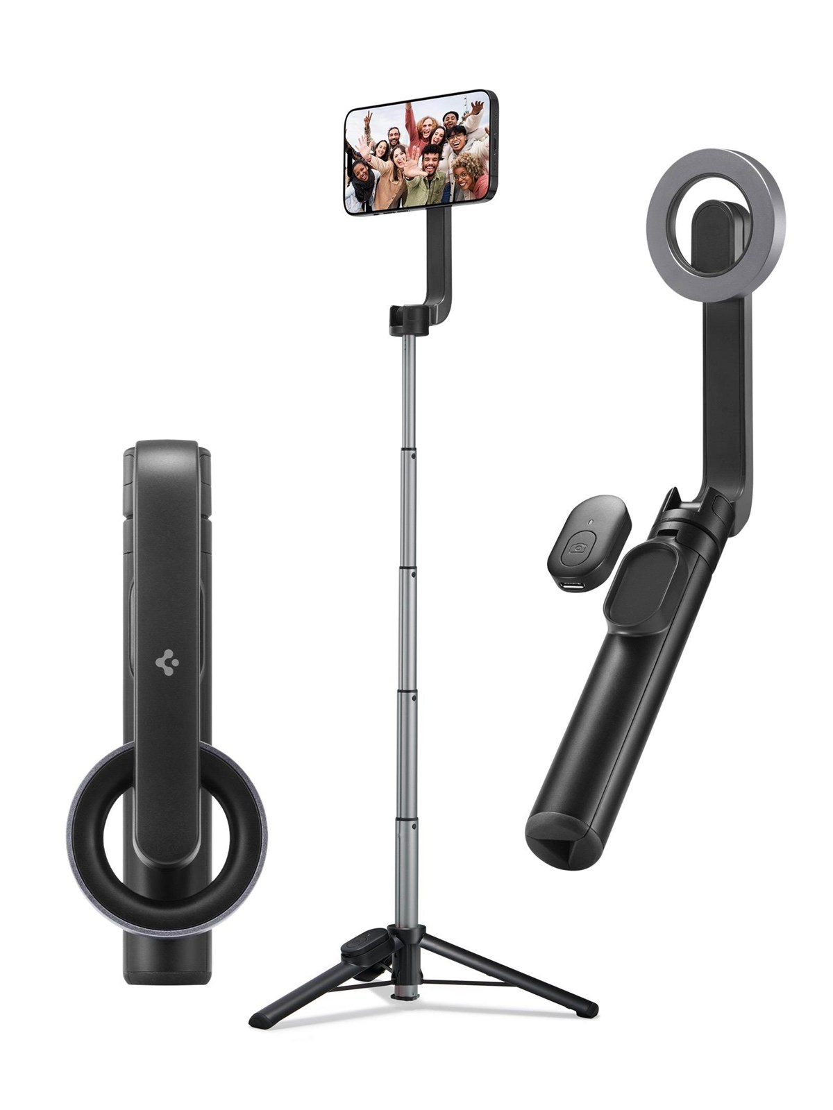 Spigen MagSafe Tripod Selfie Stick - black, Mobil Tilbehør
