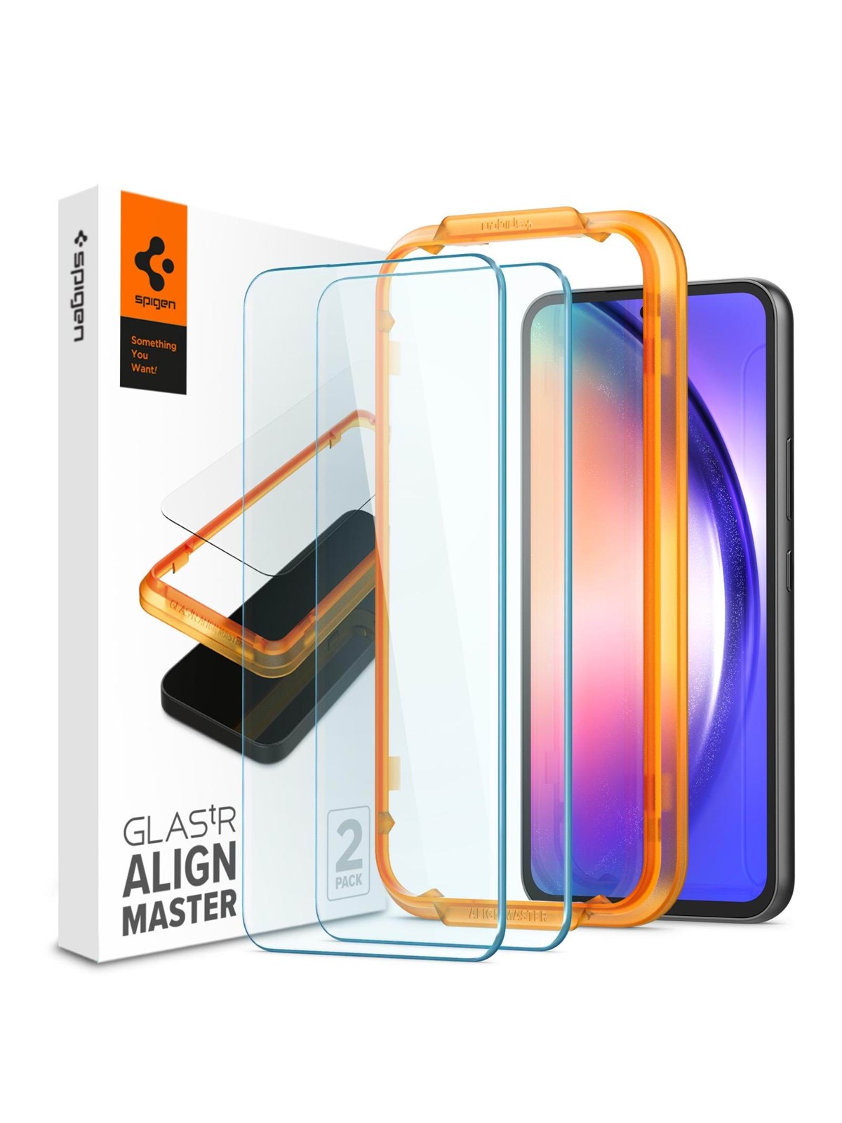 Spigen Glass tR AlignMaster Clear 2 Pack - Samsung Galaxy A54 5G, Beskyttelsesglas