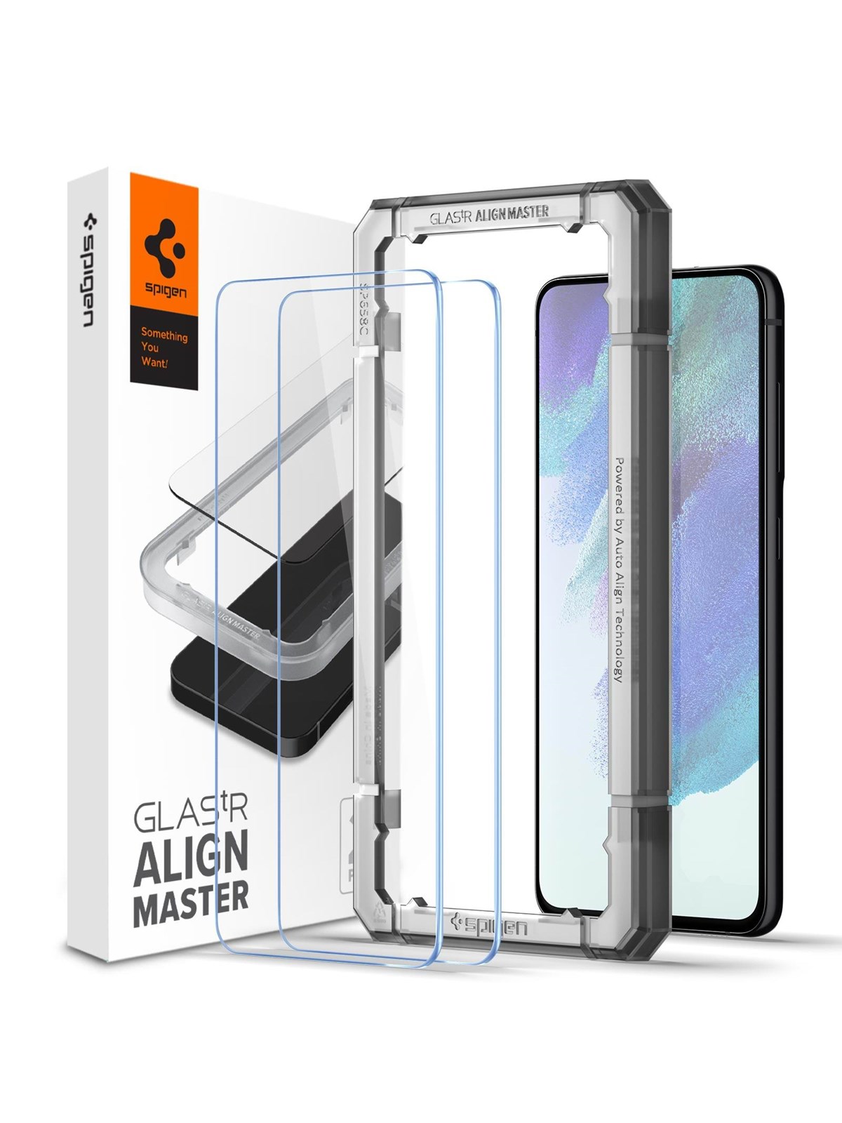 Spigen Glas.tR AlignMaster 2 Pack - Samsung Galaxy S21 FE 5G, Beskyttelsesglas