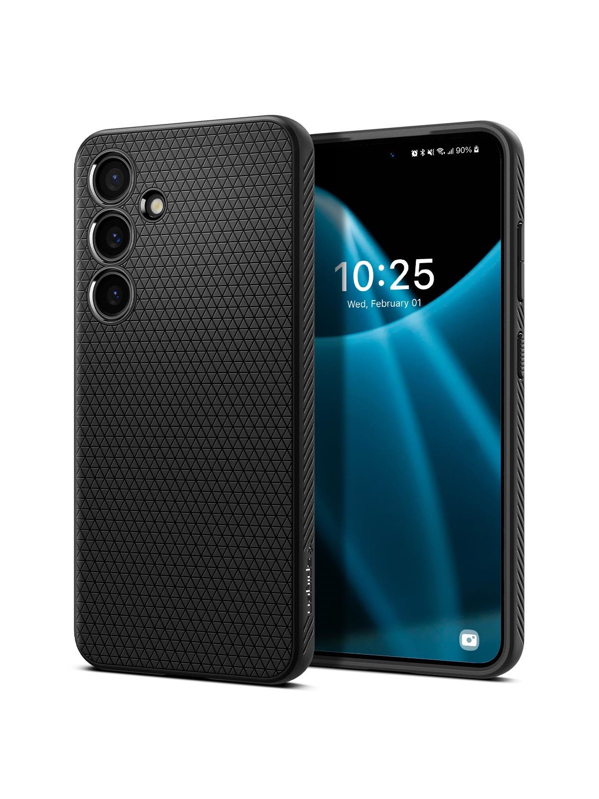 Spigen Liquid Air - matte black - Samsung Galaxy S24, Mobilcover