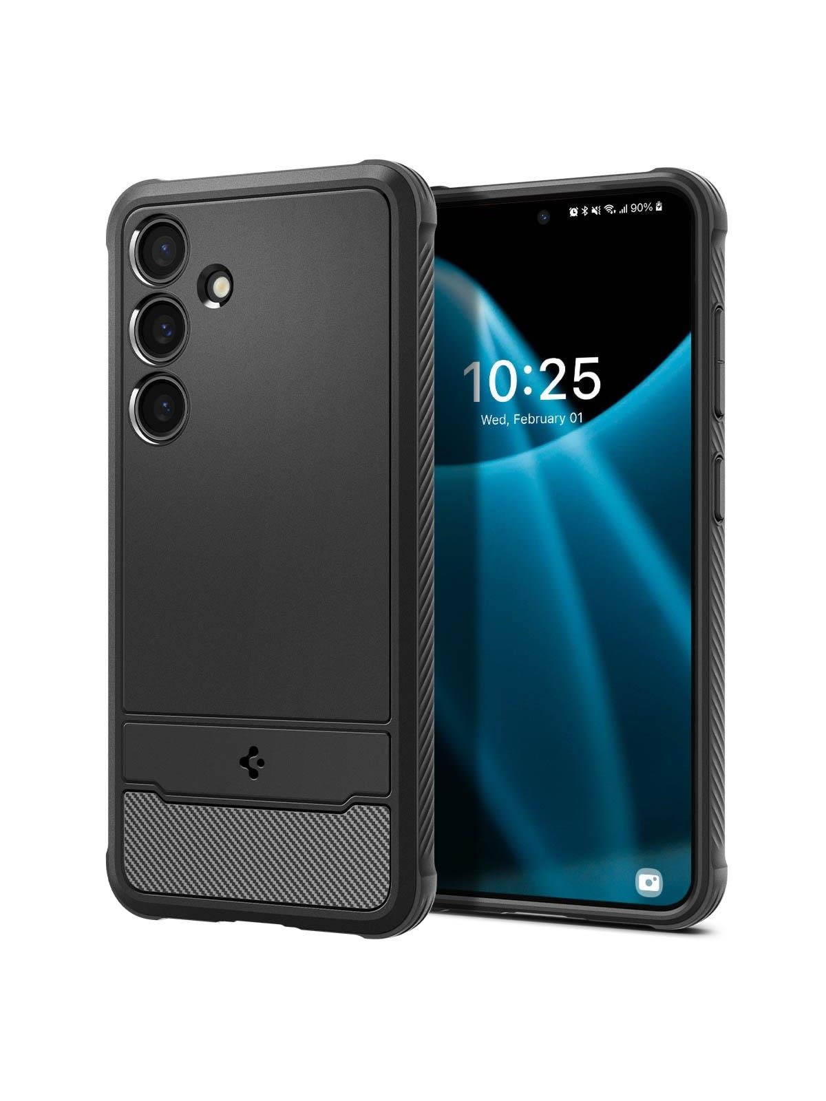 Spigen Rugged Armor - matte black - Samsung Galaxy S24, Mobilcover