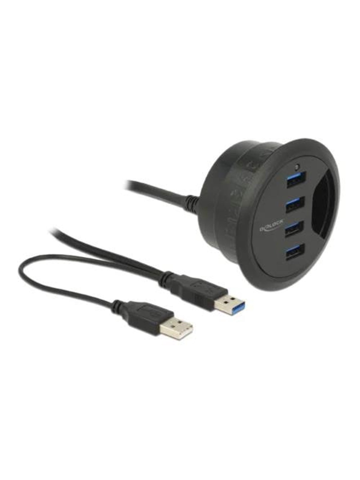 DeLOCK In-Desk Hub USB hub - 4 ports - Sort, Usb Hub