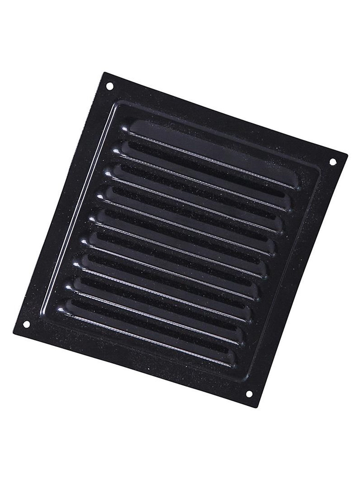 Duka Jalousirist 200x200 mm, sortlakeret aluminium, Ventilation