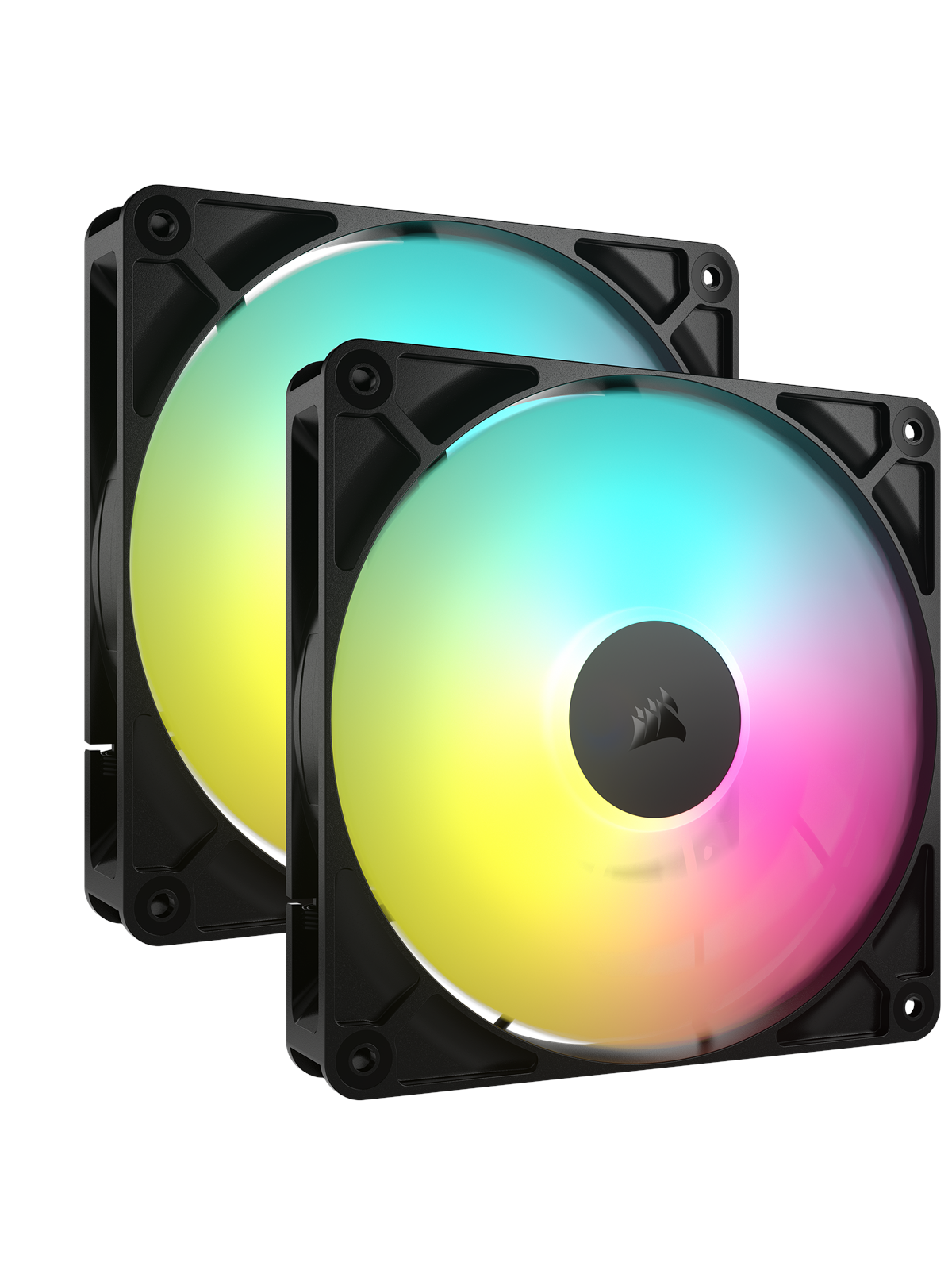 Corsair RS140 ARGB 2-pack - Kabinet køler - 140mm - Sort med RGB LED lys - 36 dBA