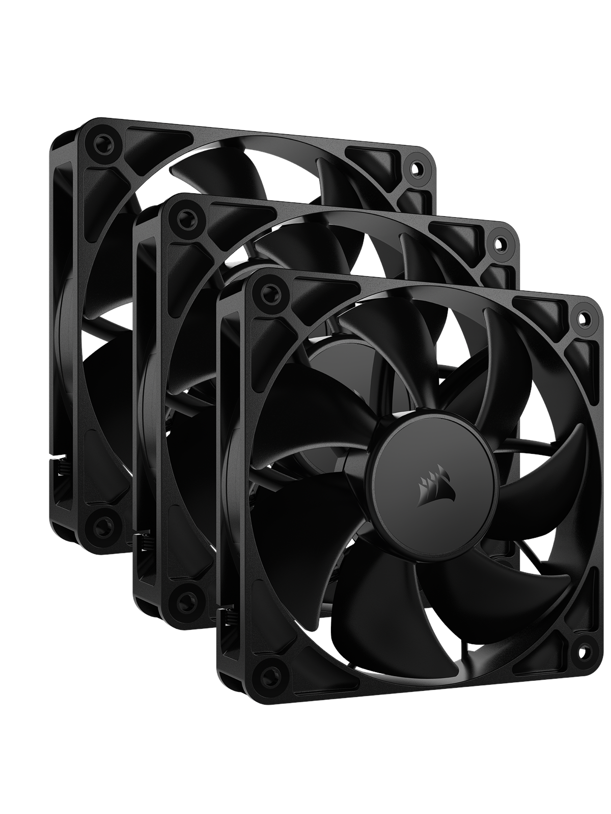 Corsair RS120 3-pack - Kabinet køler - 120mm - Sort - 36 dBA, Kabinetkøler