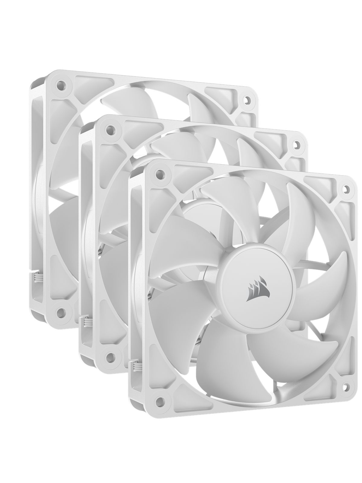 Corsair RS120 - 3-pack - Kabinet køler - 120mm - Hvid - 36 dBA, Kabinetkøler
