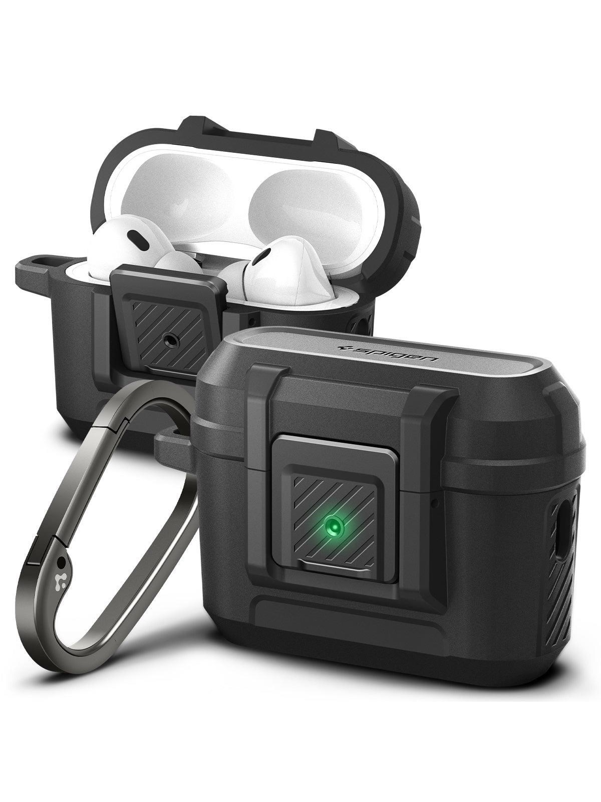 Spigen Lock Fit - matte black - AirPods Pro 2, Mobil Tilbehør