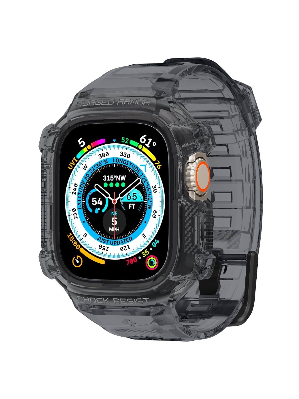 Spigen Rugged Armor Pro - space crystal - Apple Watch Ultra 3/2/1, Smartwatch Tilbehør
