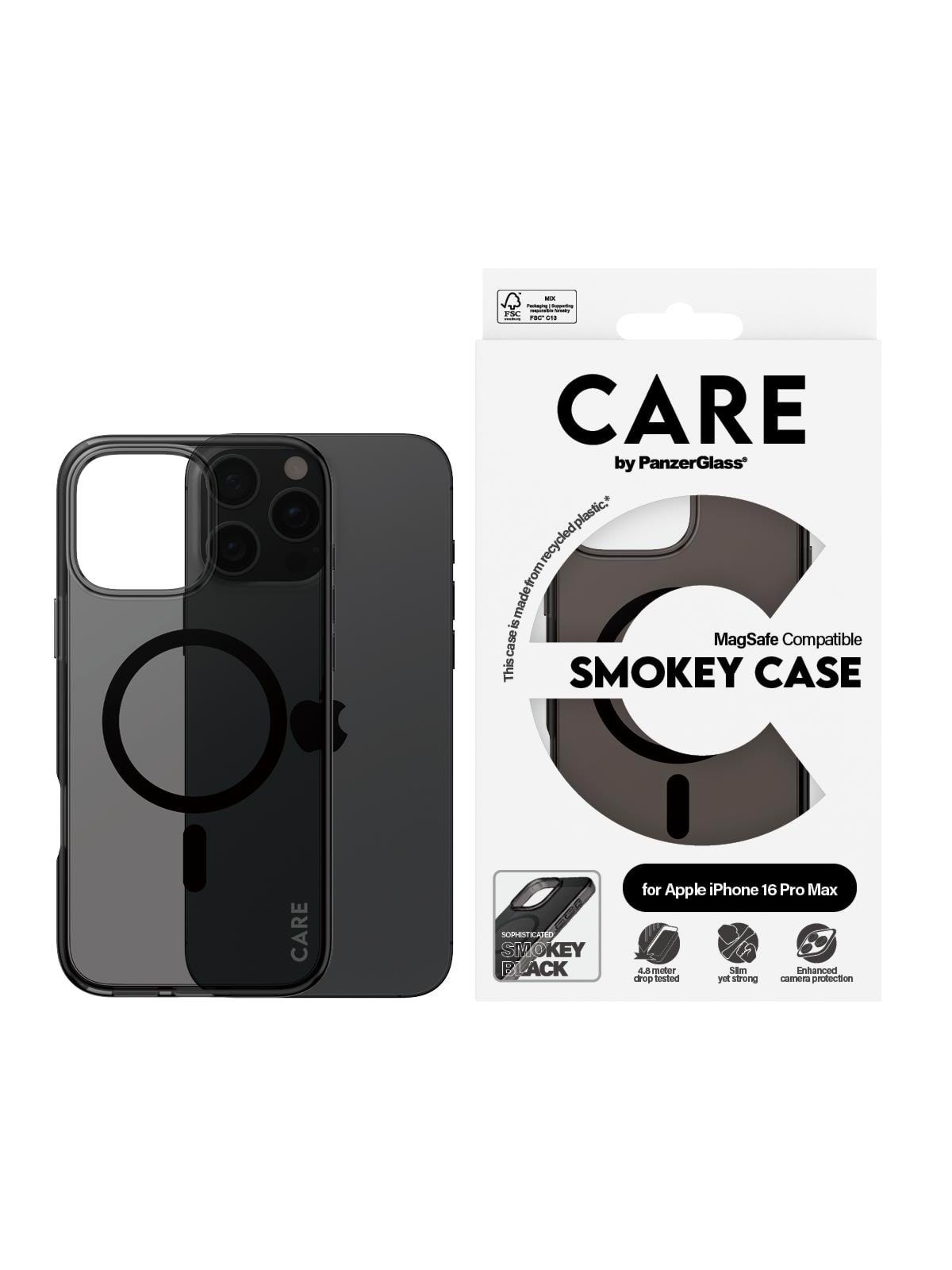 CARE by PanzerGlass Case Flagship Smokey with MagSafe iPhone 16 Pro Max