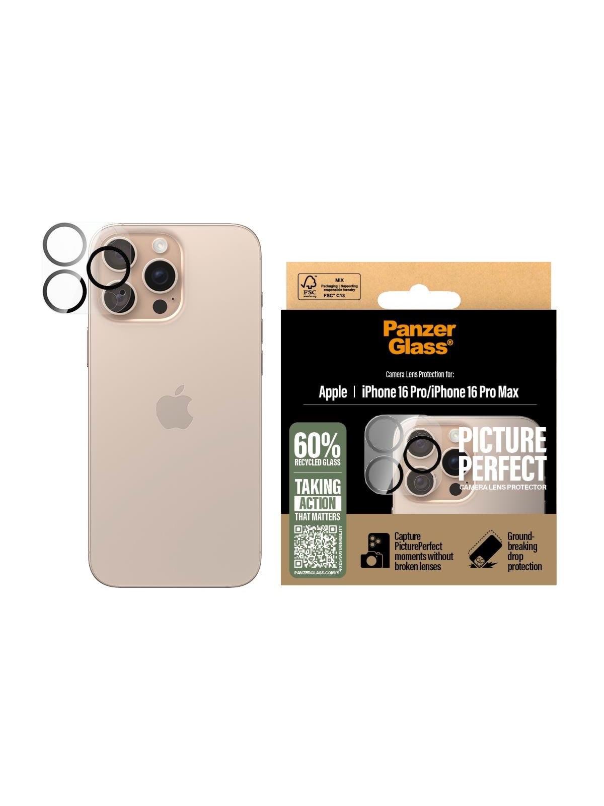 PanzerGlass PicturePerfect Lens Protector iPhone 16 Pro | 16 Pro Max, Mobil Tilbehør