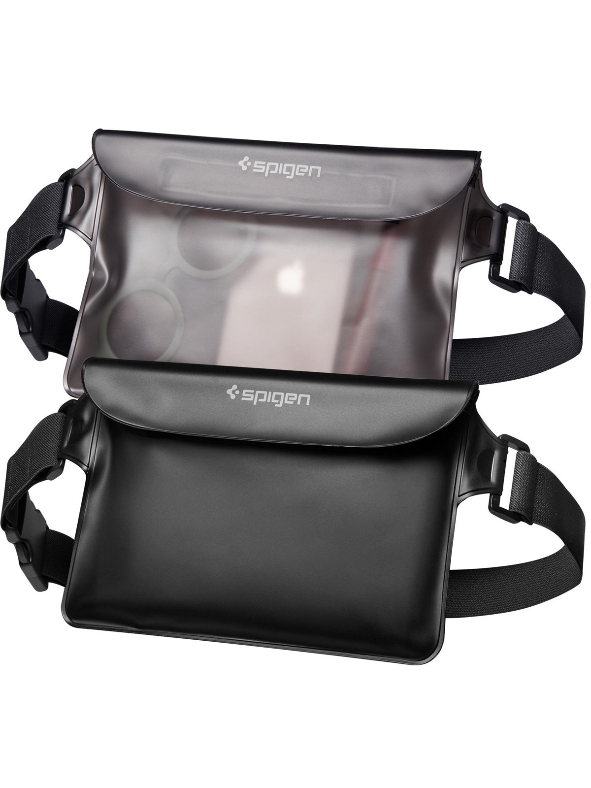 Spigen Aqua Shield WaterProof Waist Bag A620 2 Pack - black + transparent black