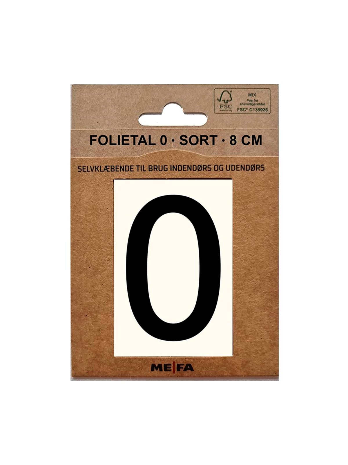 MEFA Folietal 0, Sort, Postkasser