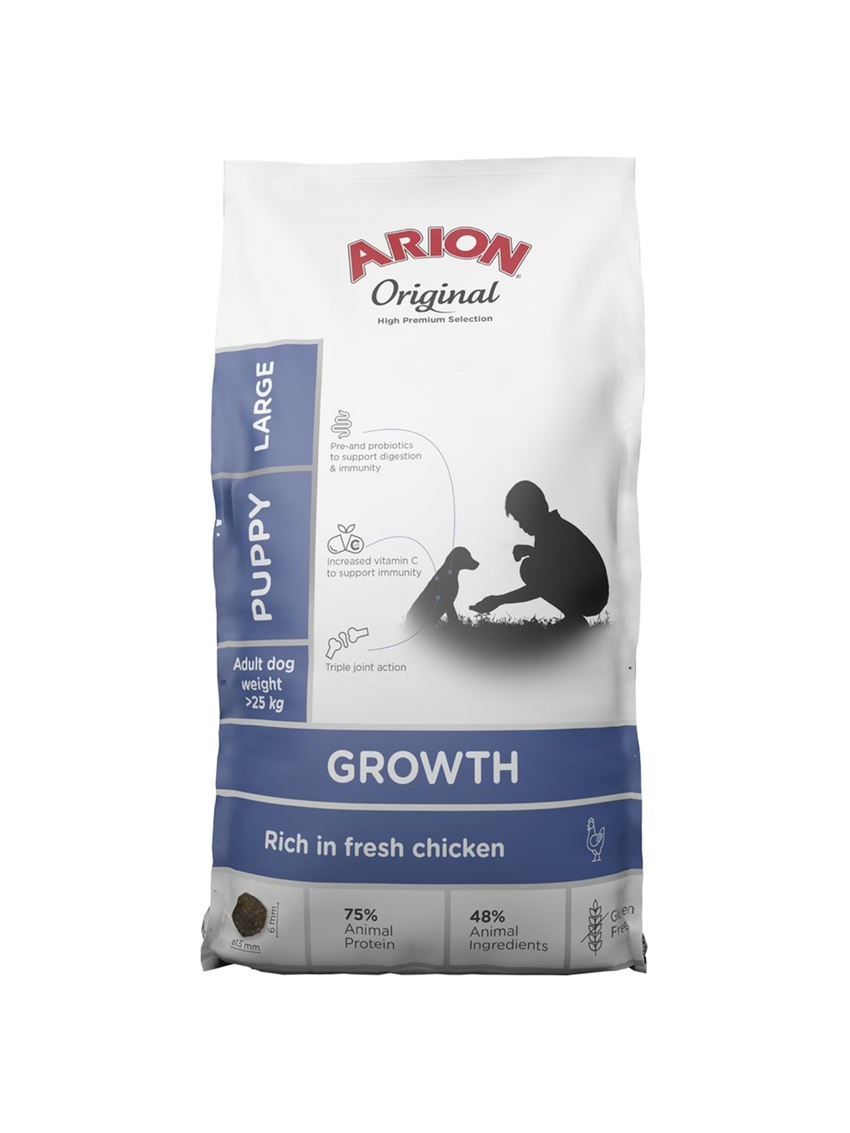 ARION original growth chicken large 2 kg, Hundeudstyr