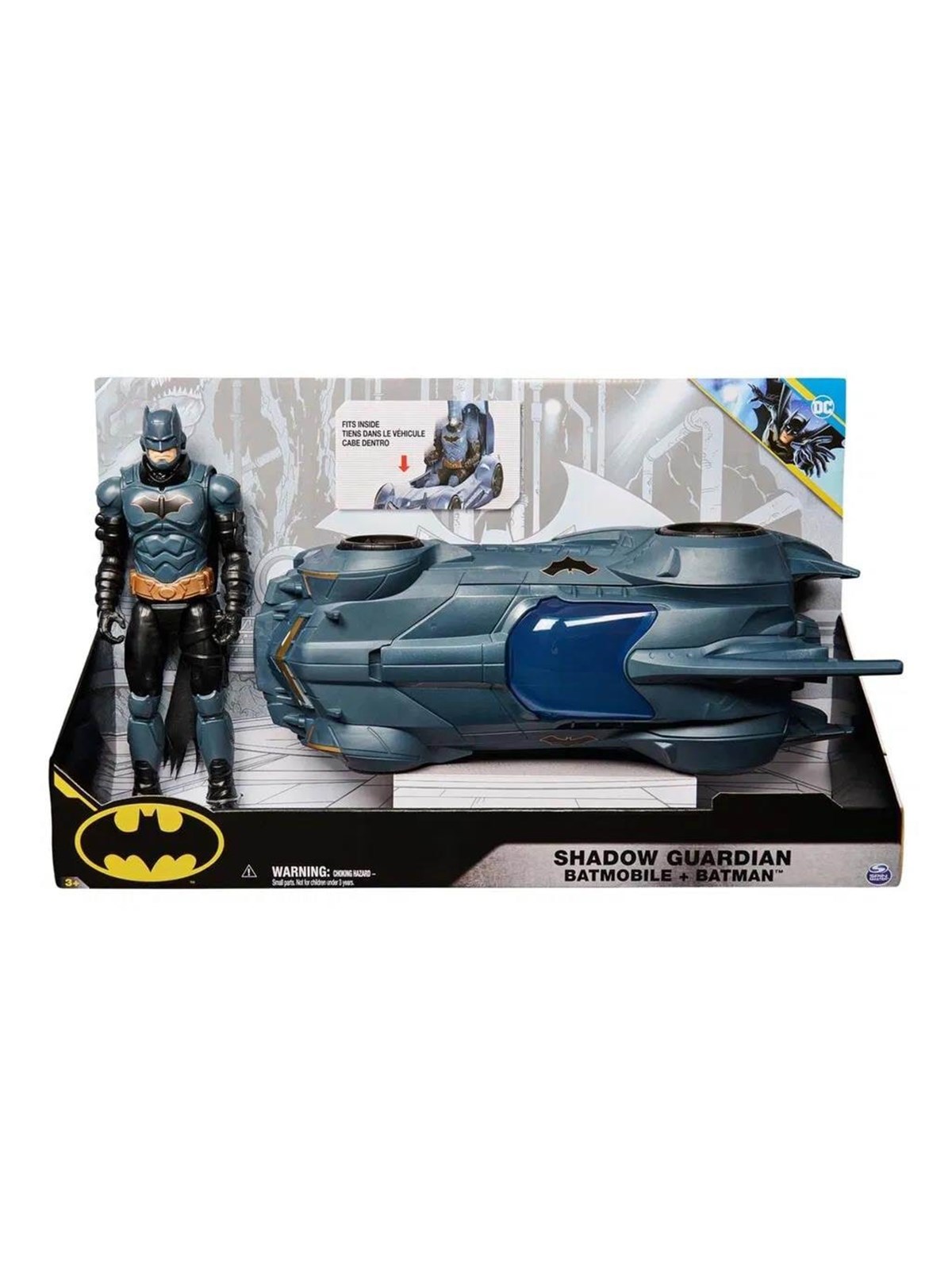DC Comics Shadow Guardian Batman Batmobil med 30 cm Figur, Figur