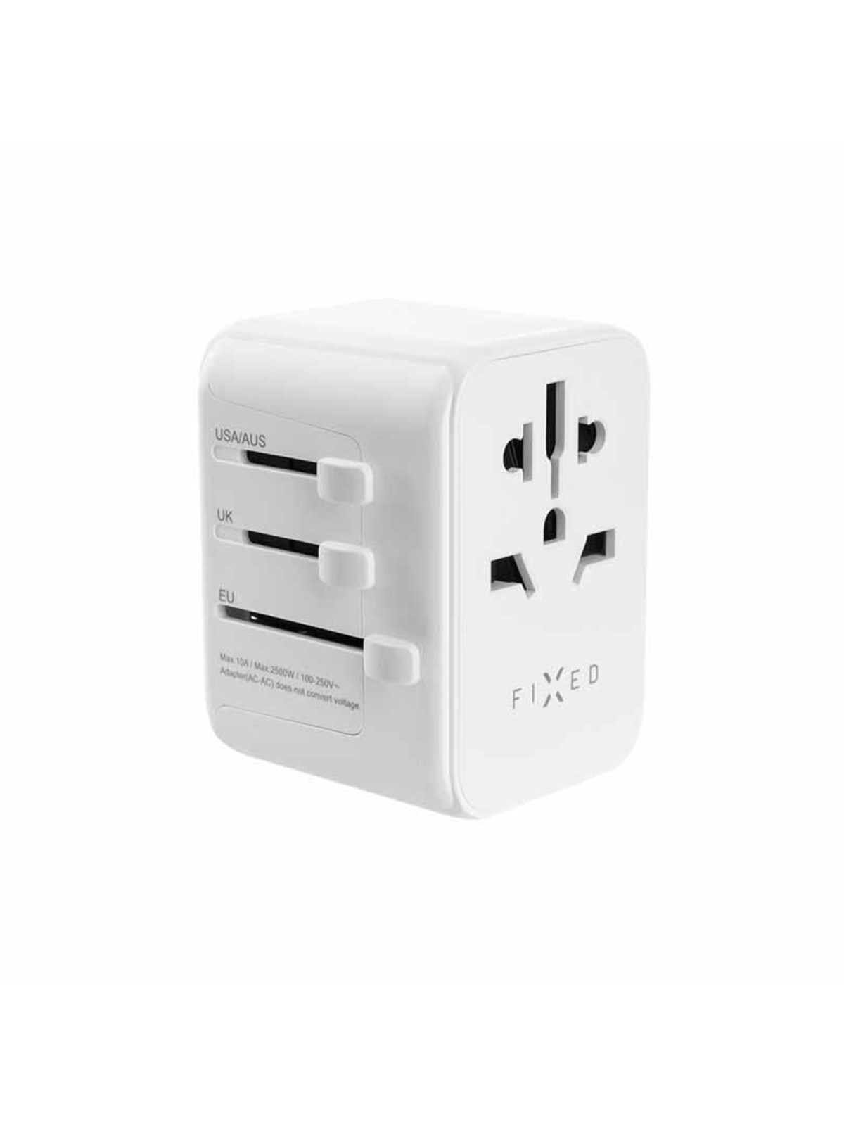 FIXED Rejseadapter/oplader USB-C/USB-A 30W EU/UK/USA/AUS, Mobil Oplader