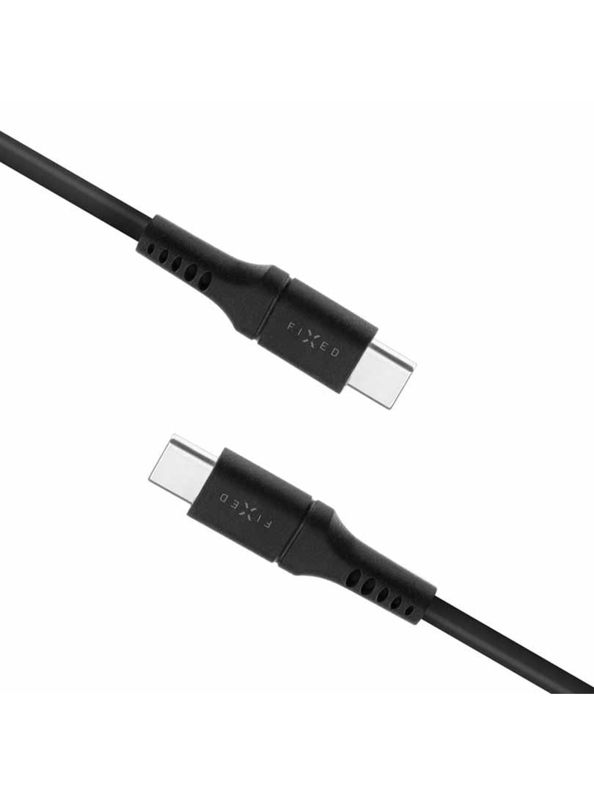 FIXED LIQUID Silicone 60W - USB-C USB-C - 0.5m - Sort, Usb Kabel
