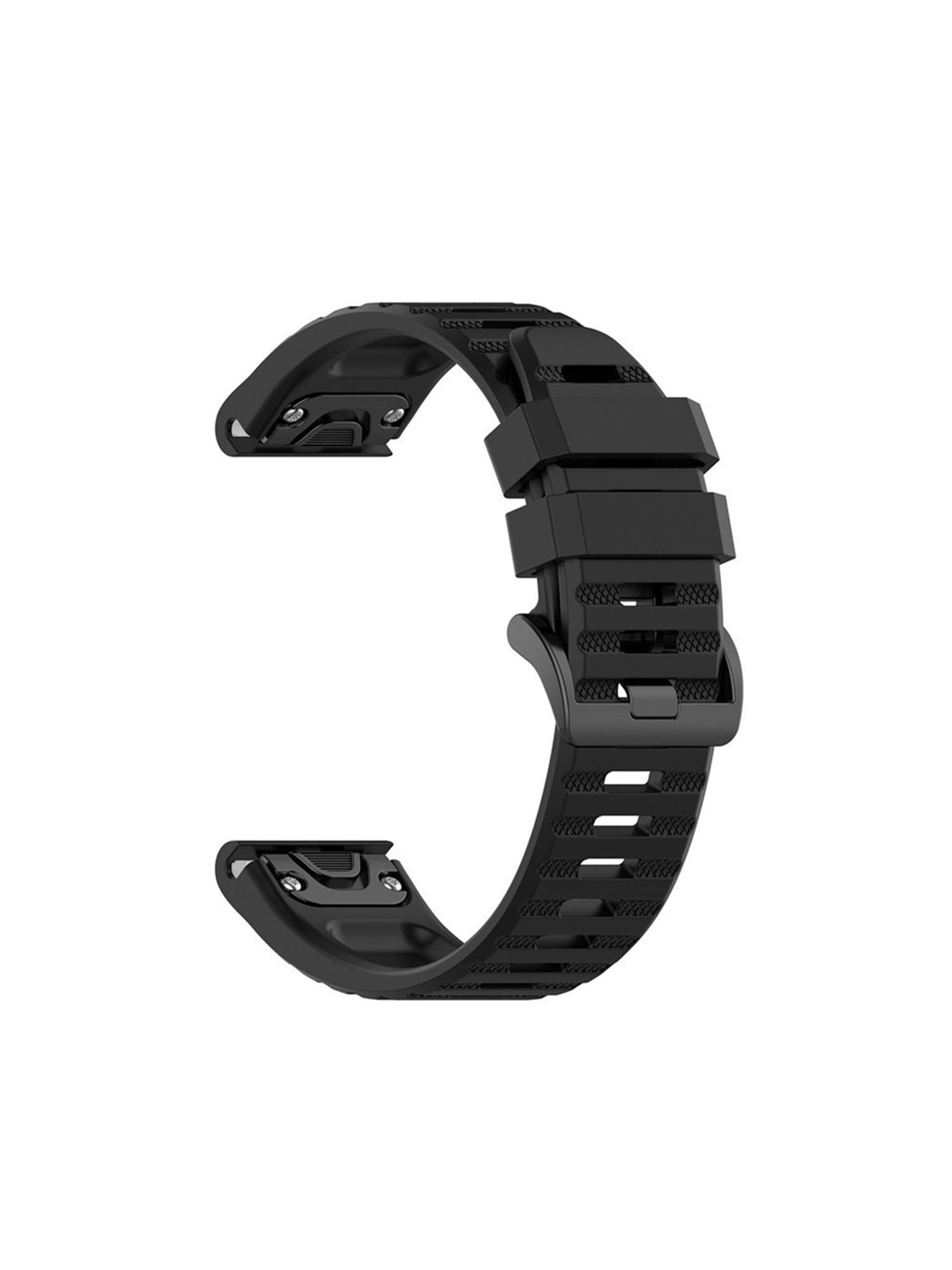 FIXED Silikone rem til Garmin QuickFit 26mm Sort, Smartwatch Tilbehør