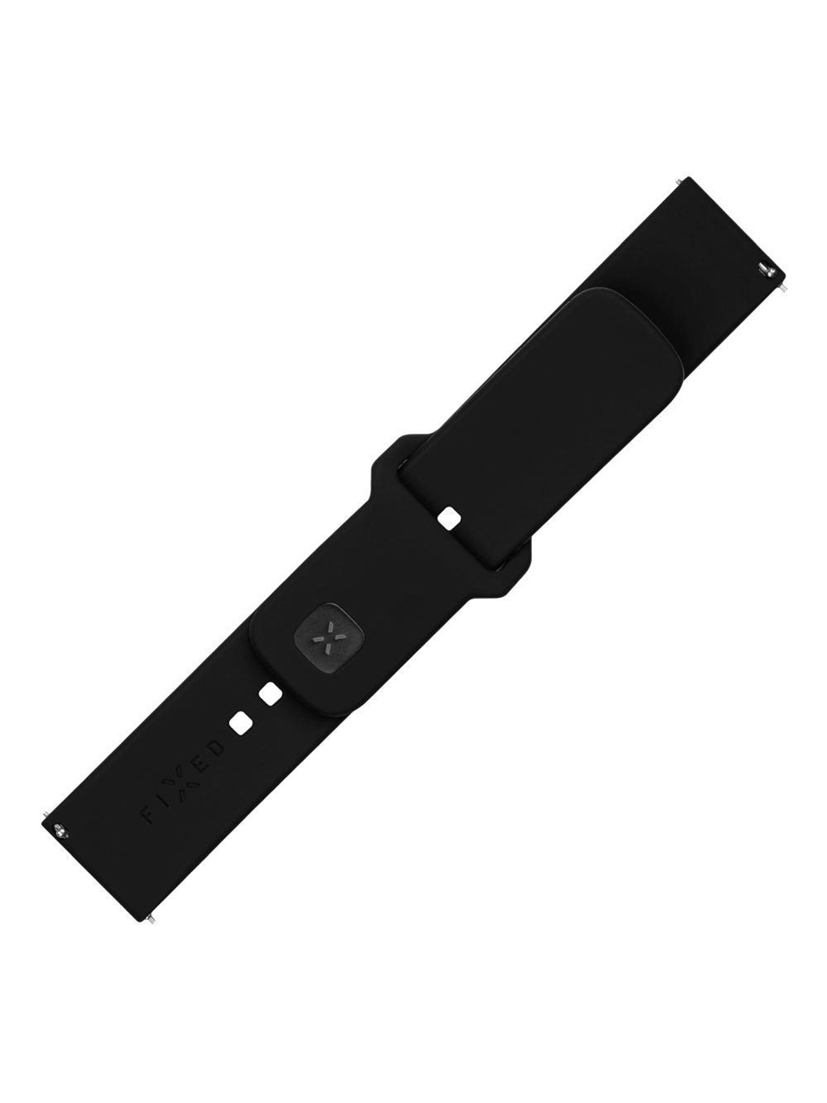 FIXED Silikone rem til Smartwatch Universal 20 mm Sort, Smartwatch Tilbehør
