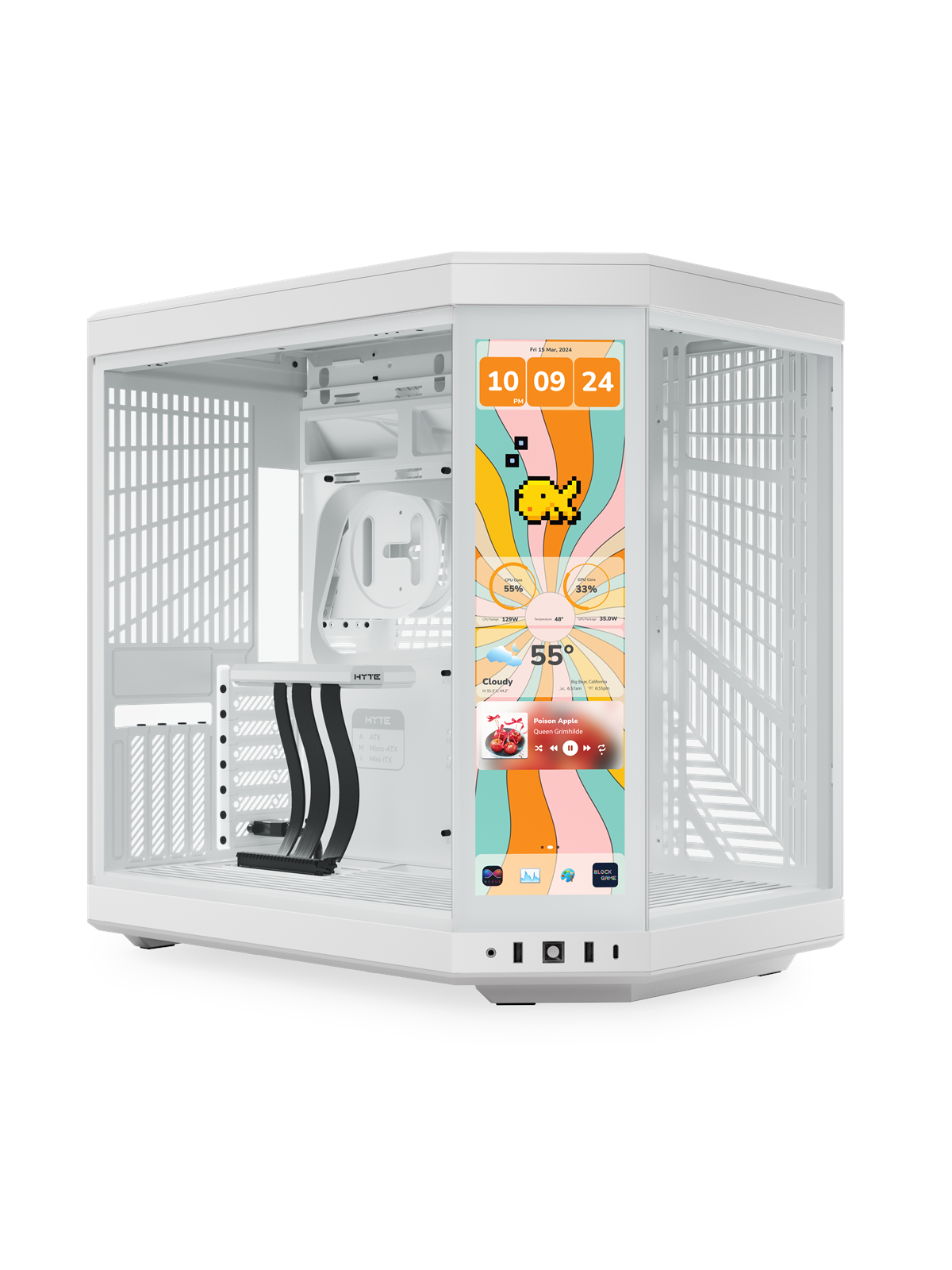 HYTE Y70 Touch Infinite - Snow White - Kabinet - Miditower - Hvid, Kabinet